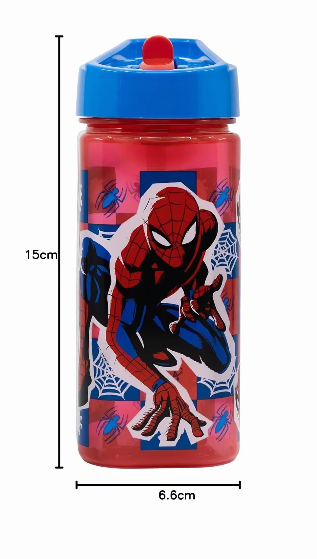 STOR Gourde en Aluminium Spider-Man 740ml - Bouteille Réutilisable avec Bouchon de Sécurité - Idéale pour Jeunes Adultes et Fans