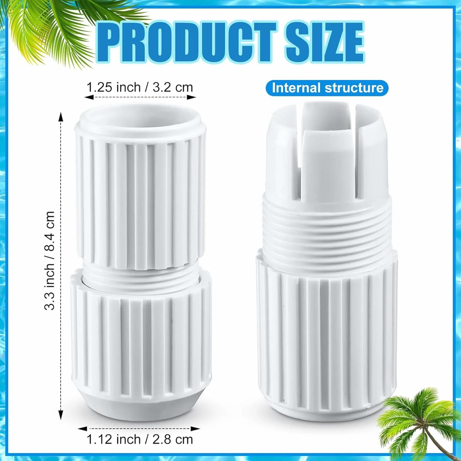 Verrou Télescopique Pour Perche – Connecteur Robuste Réglable, Accessoire De Fixation Pour Perche De Piscine, Pièce De Remplacement, Ensemble De 2