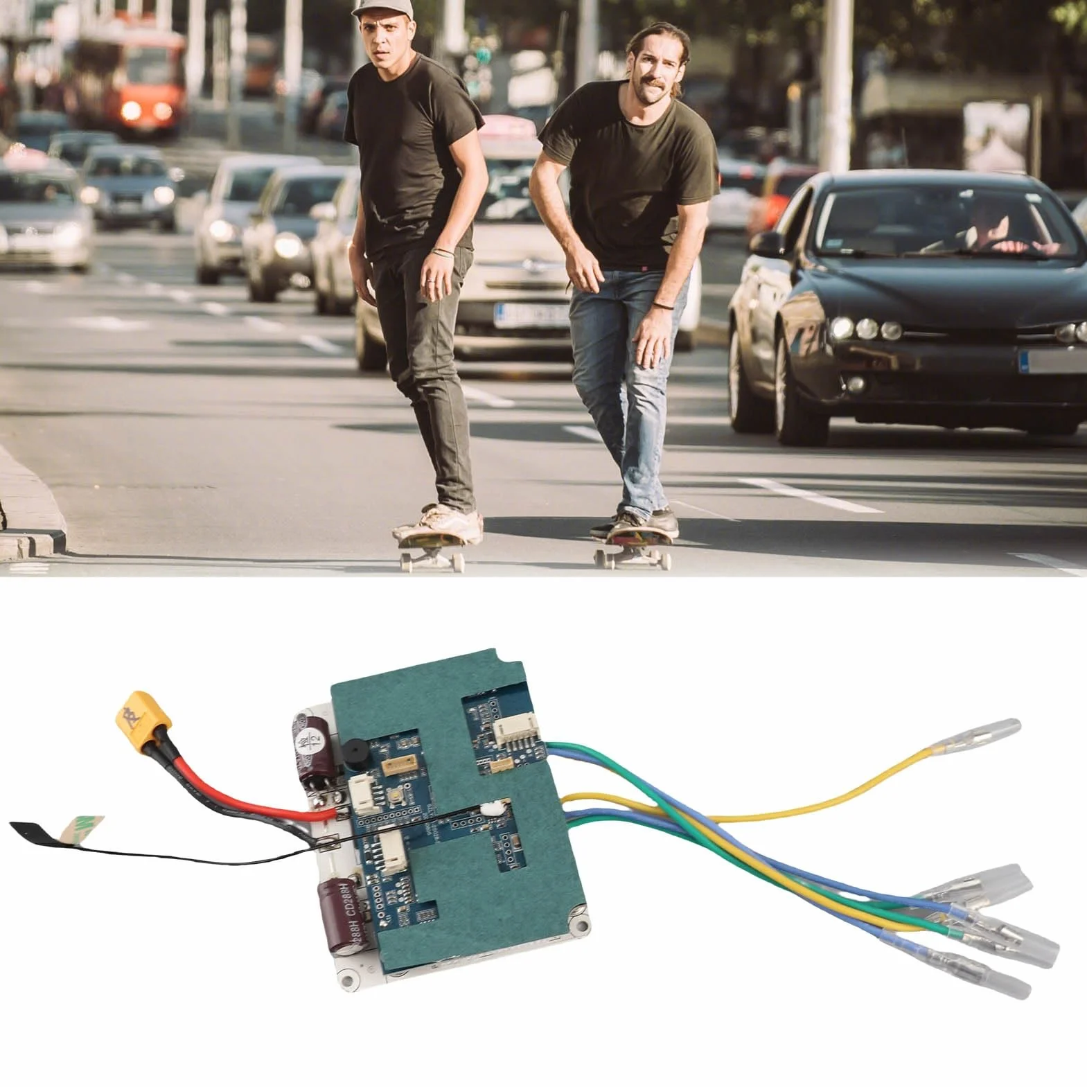VGEBY Kit ESC de Planche à Roulettes Électrique à Double Entraînement 10S avec Télécommande pour Longboard