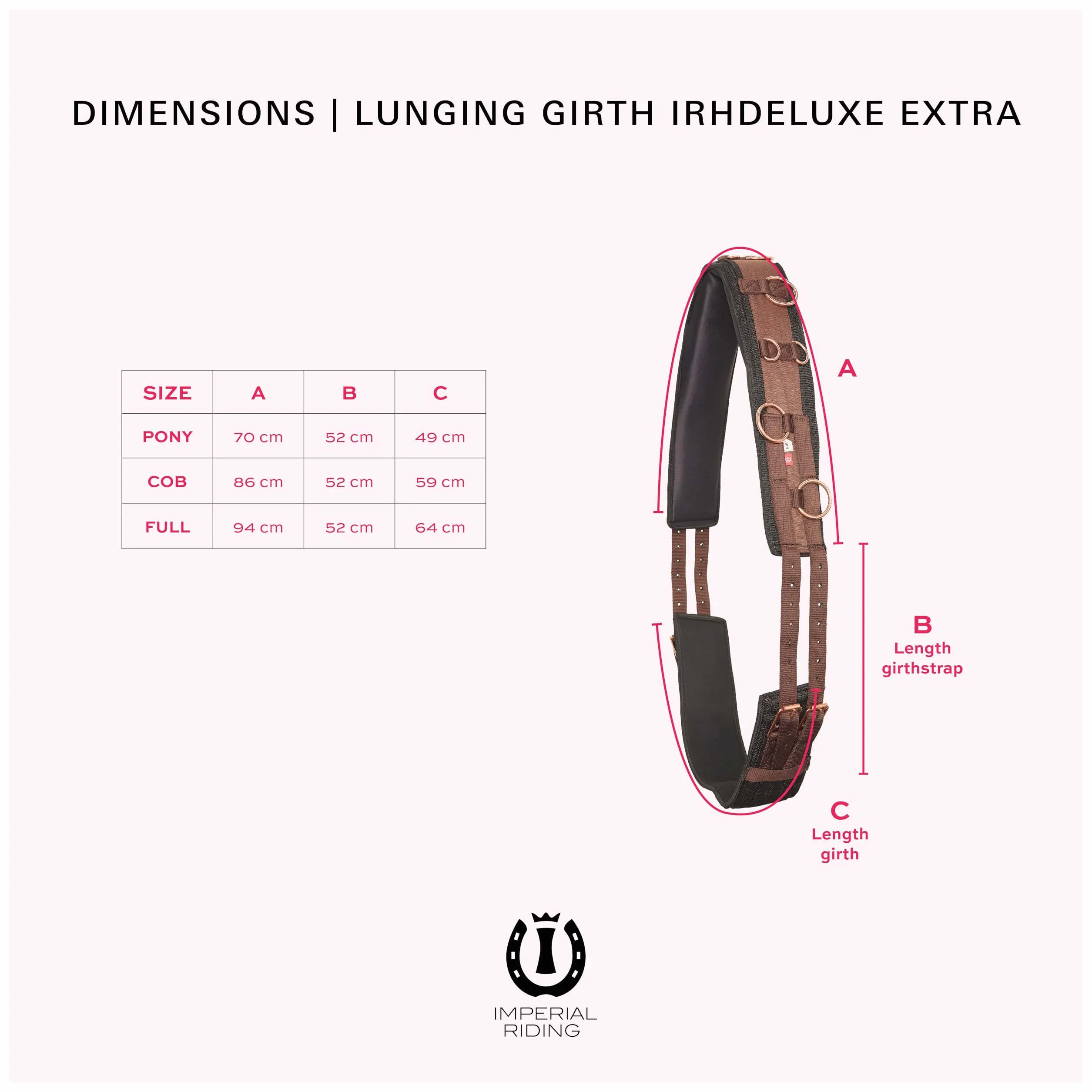 Imperial Riding IRH Deluxe Extra Ceinture de Longe Ergonomique avec sans Garrot et Anneaux en métal Vert forêt