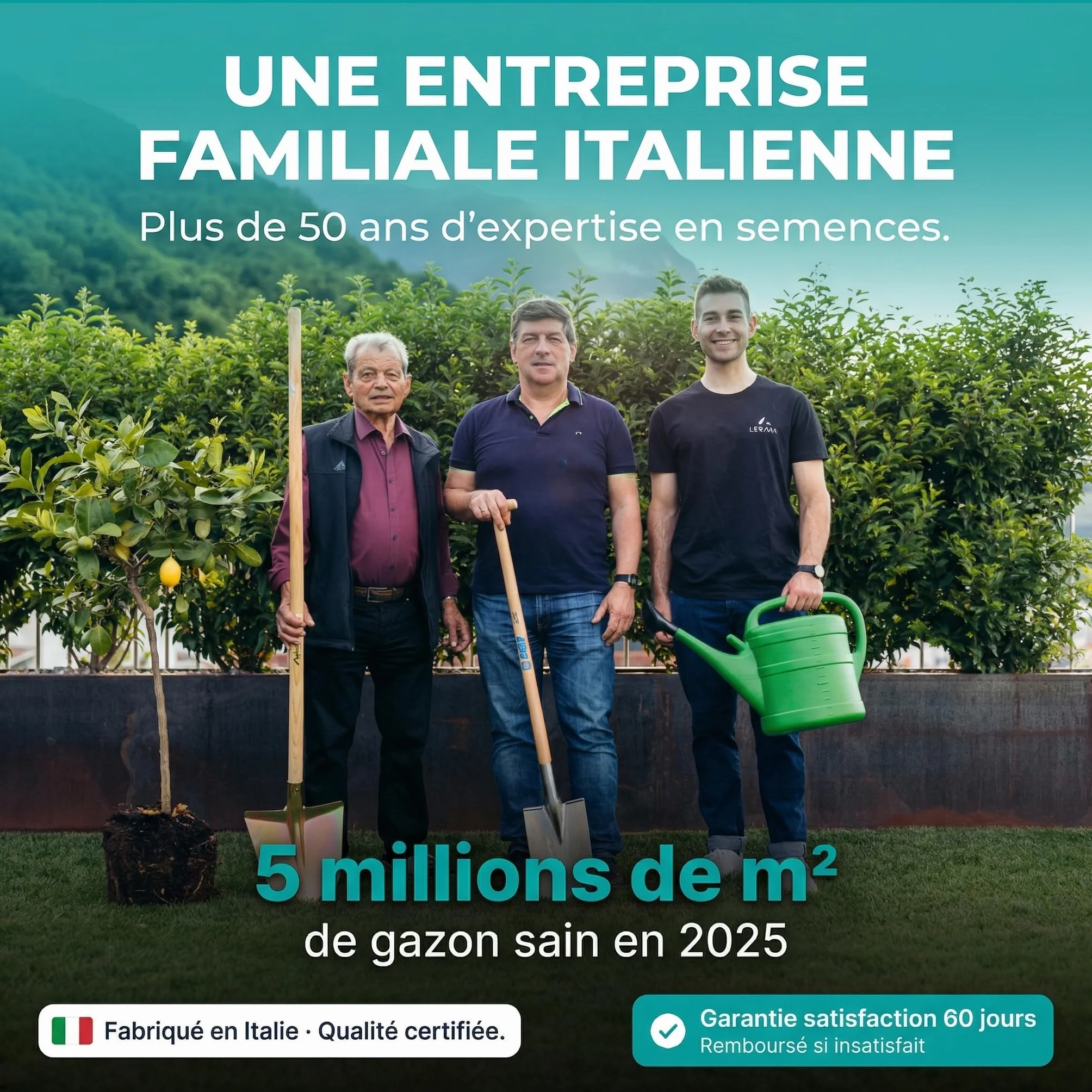 LERAVA Gazon à Semer EXPRESS 30m² Graines de Gazon Regarnissage Rapide Rustique Semence Gazon Ray Grass Résistante Pelouse Dense Jardin Sport Jeux