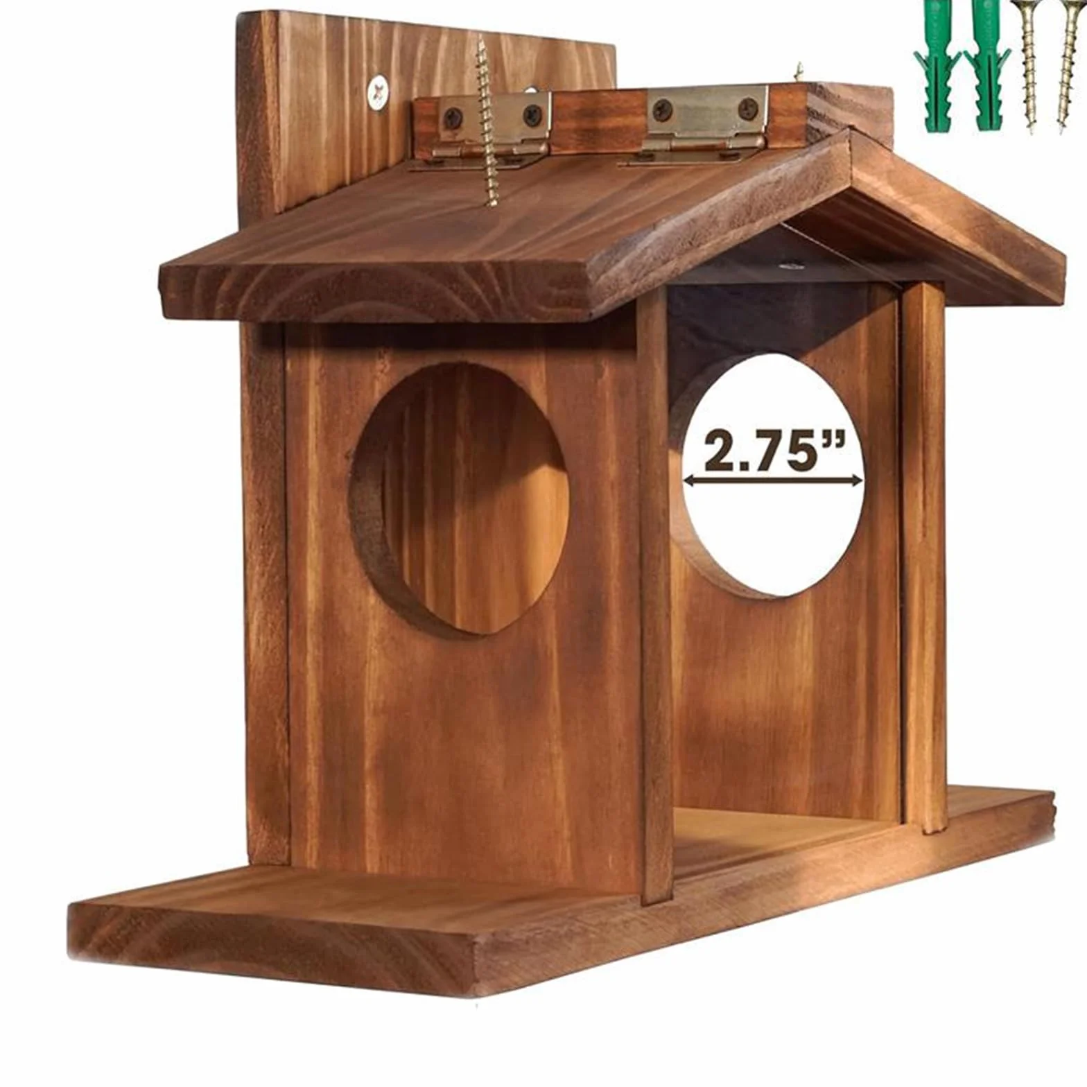 Mangeoire en Bois pour Écureuils Table de Pique-Nique 33 x 12,7 x 23,6 cm
