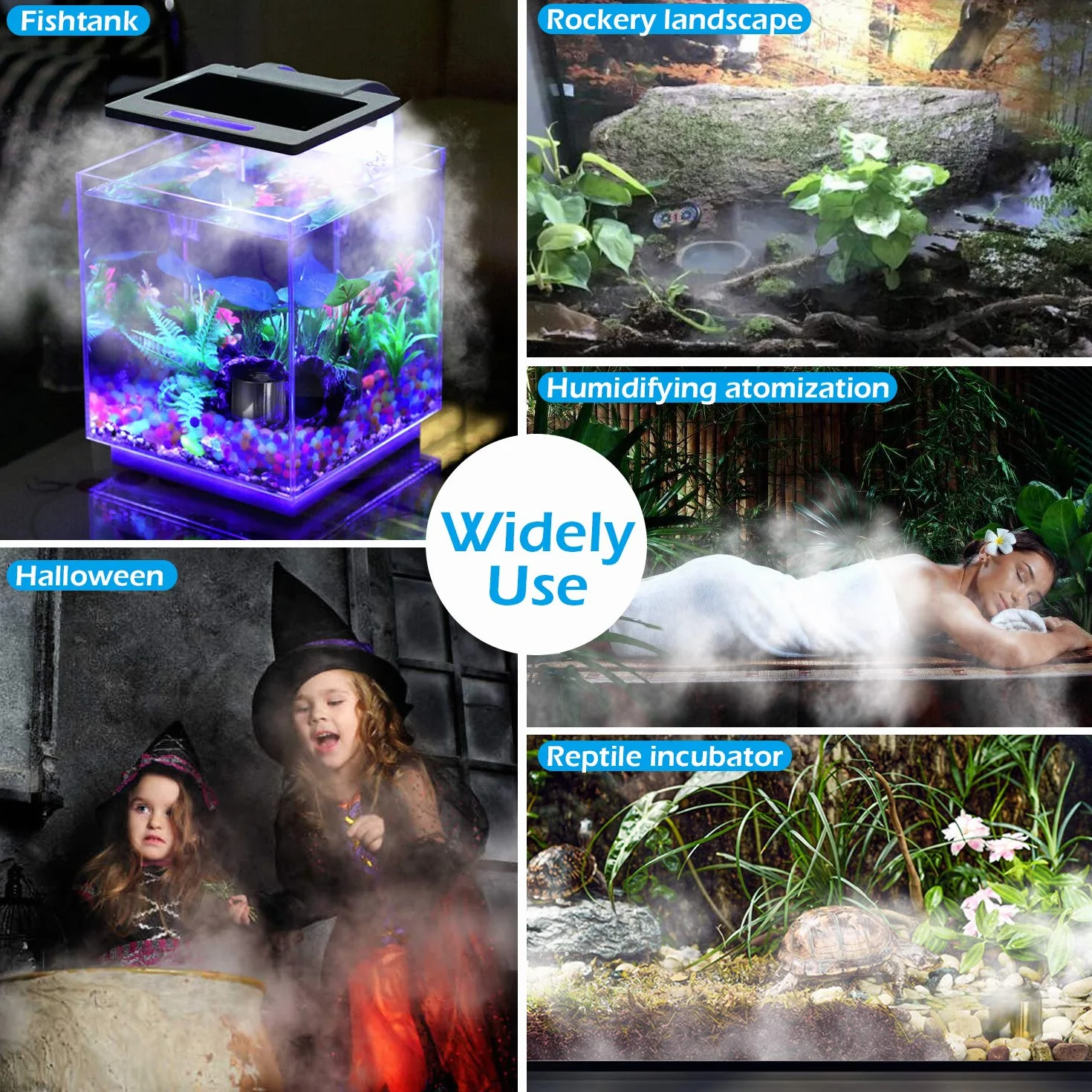 FITNATE Mist Maker Fogger Nébuliseur à ultrasons en aluminium disques céramique ≥ 400 mL/H pour fontaine étang aquarium