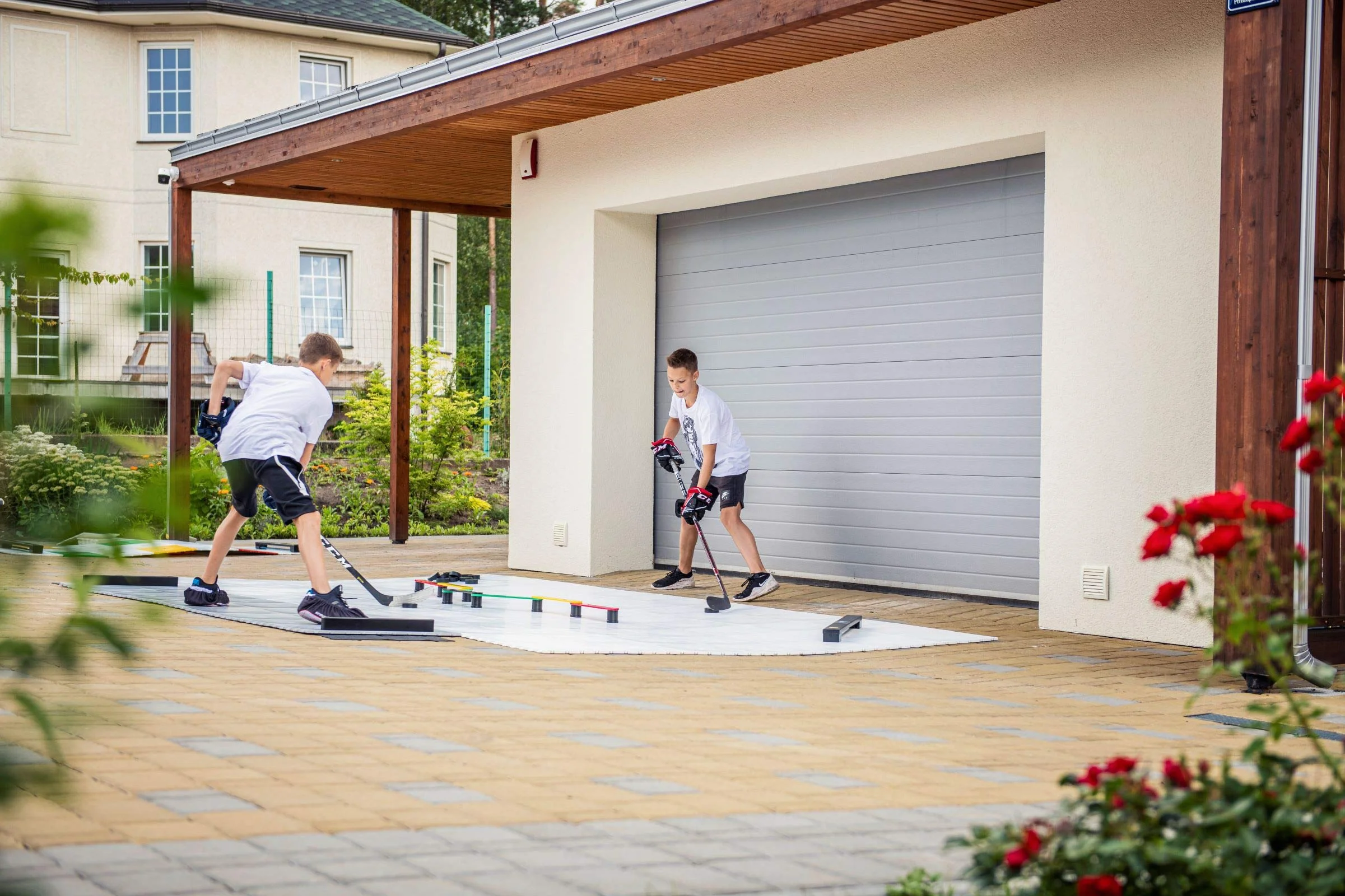Hockey Revolution Dryland Dalles de Sol – Surface d'entraînement imbriquée Lisse pour Tirer, Passer – Intérieur et Extérieur