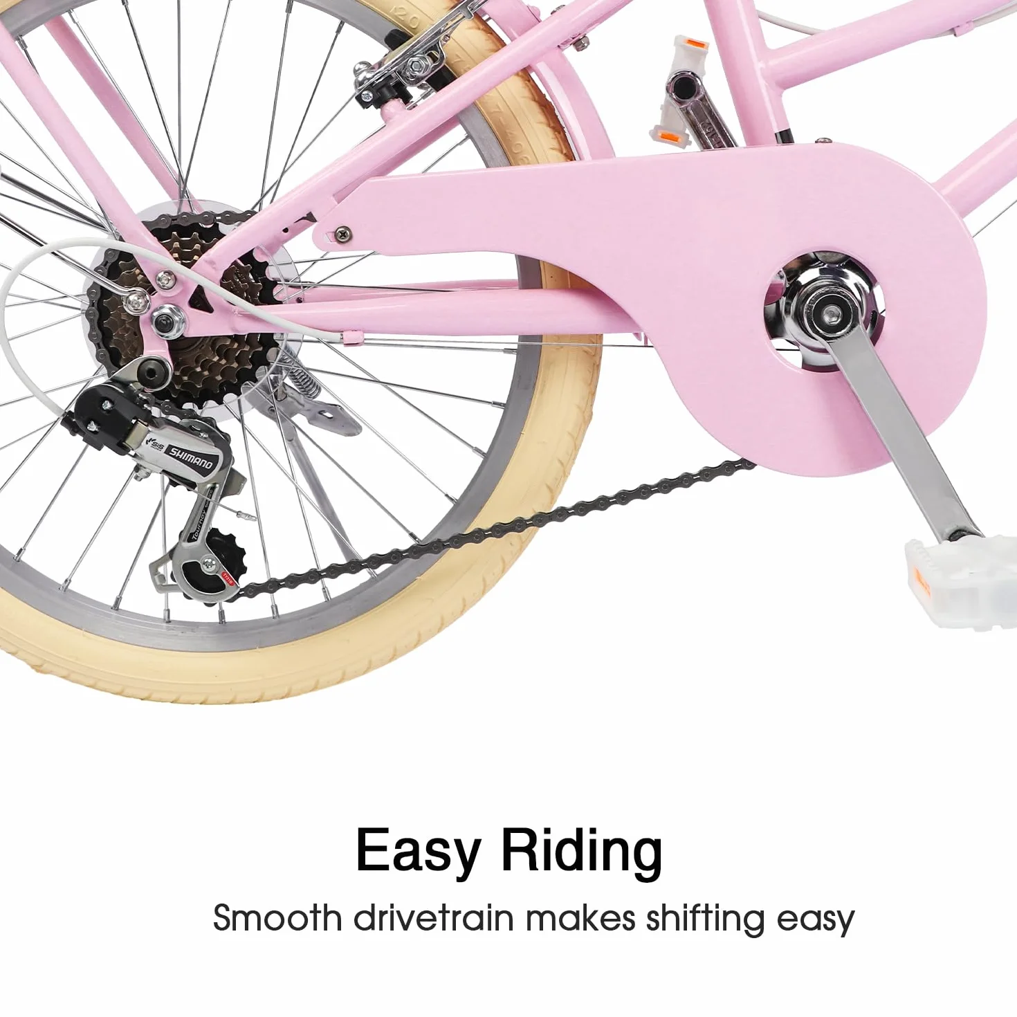 Glerc Missy Vélo de Ville Hybride 20" 24" 26" 6 Vitesses pour Jeunes Filles de Plus de 8 Ans avec Panier en Osier et léger, Plusieurs Couleurs