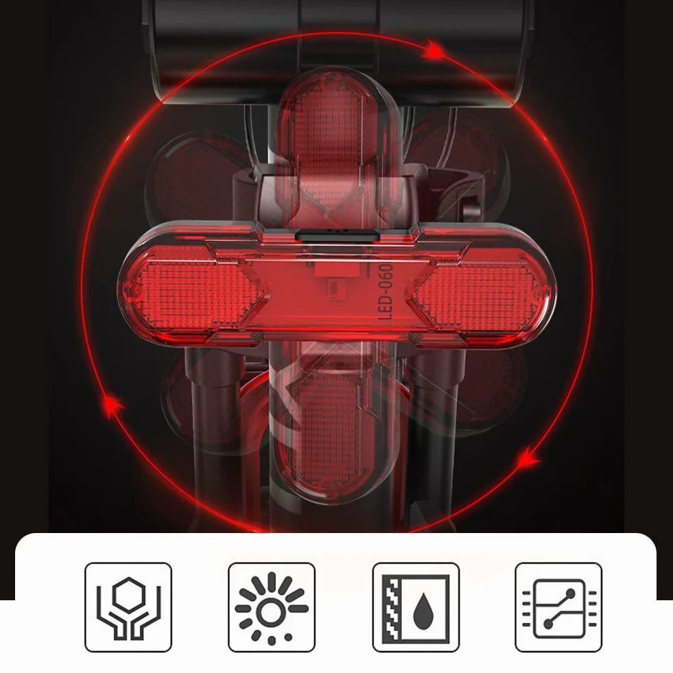 Feu Arrière,Feu Arrière VTT,Feux Arrière,Lampe Vélo,Feux Arrière LED,Lampe Vélos Arrière,Lumiere Vélos,for Vélo,Sac à Dos