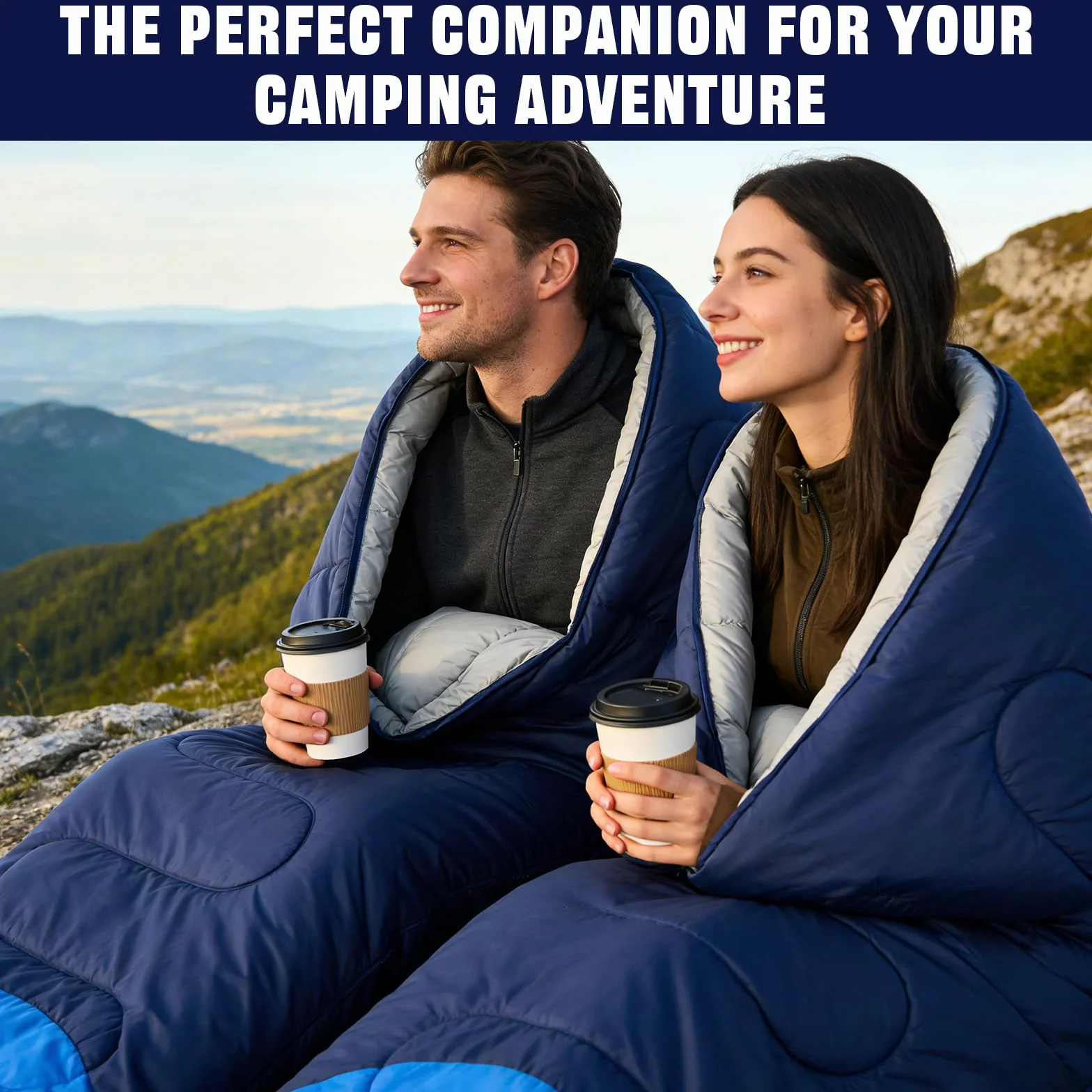 Sac de Couchage, 210x75cm Sac de Couchage 4 Saisons, Léger et Imperméable, avec Sac de Rangement Portable, Adultes et Enfants, pour Le Camping, la Randonnée et Les Activités de Plein Air