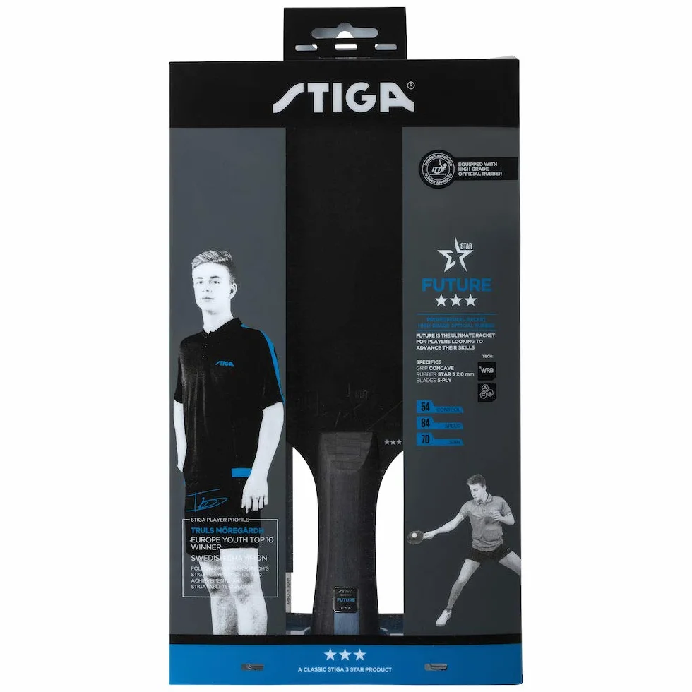 STIGA Future Raquette de Tennis de Table 3 étoiles avec Technologie WRB – Qualité Professionnelle – Conçue pour Les Joueurs offensifs – Contrôle amélioré, Rotation et Vitesse