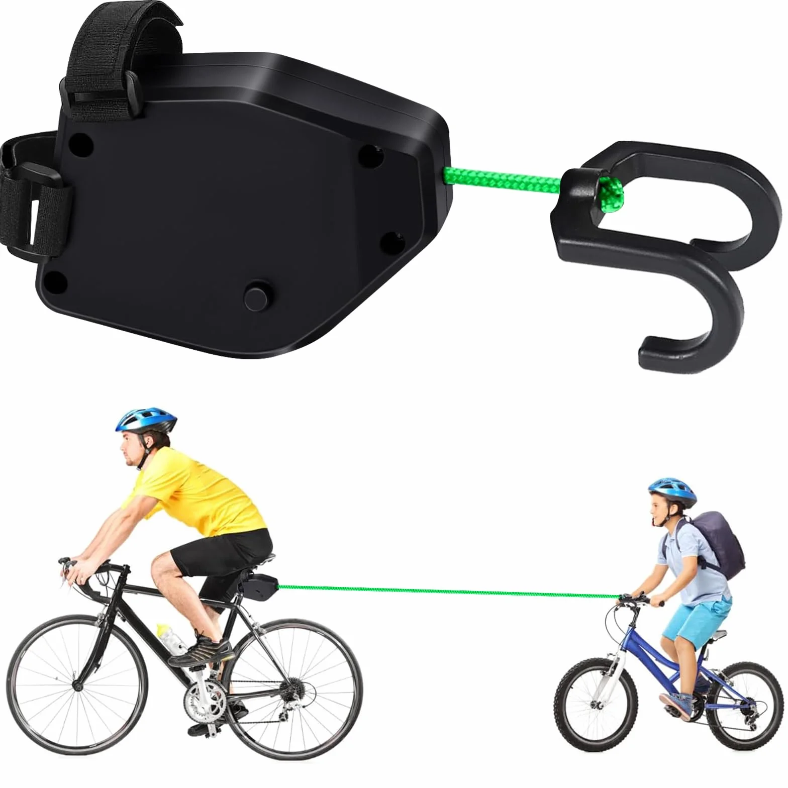 FIVAVA Corde de Remorquage de Vélo Rétractable, Barre Traction Velo Enfant