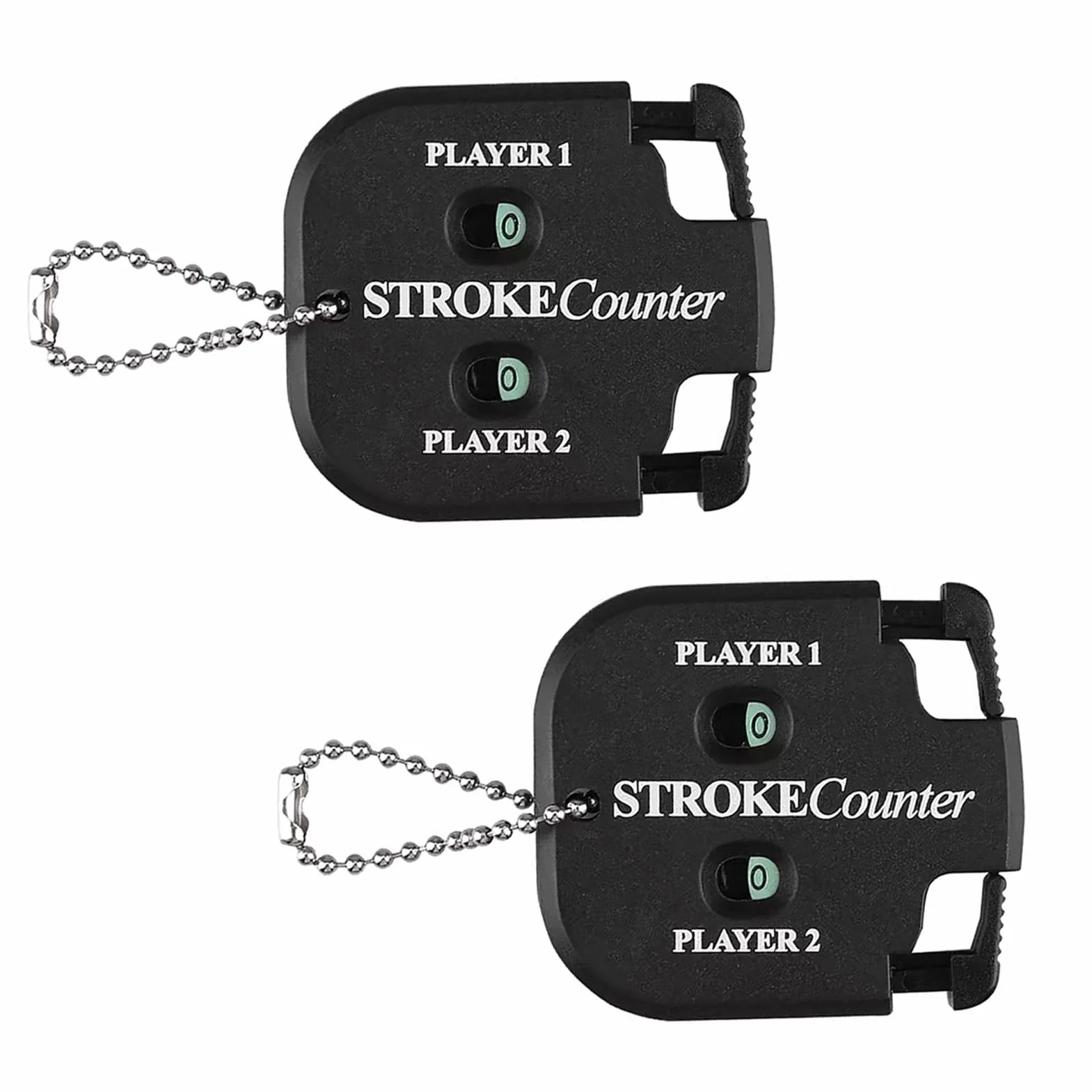 Compteurs de Score Portables 0-9 avec Clicker Mécanique pour 2 Joueurs, Golf Scorer Léger, Accessoire Compact