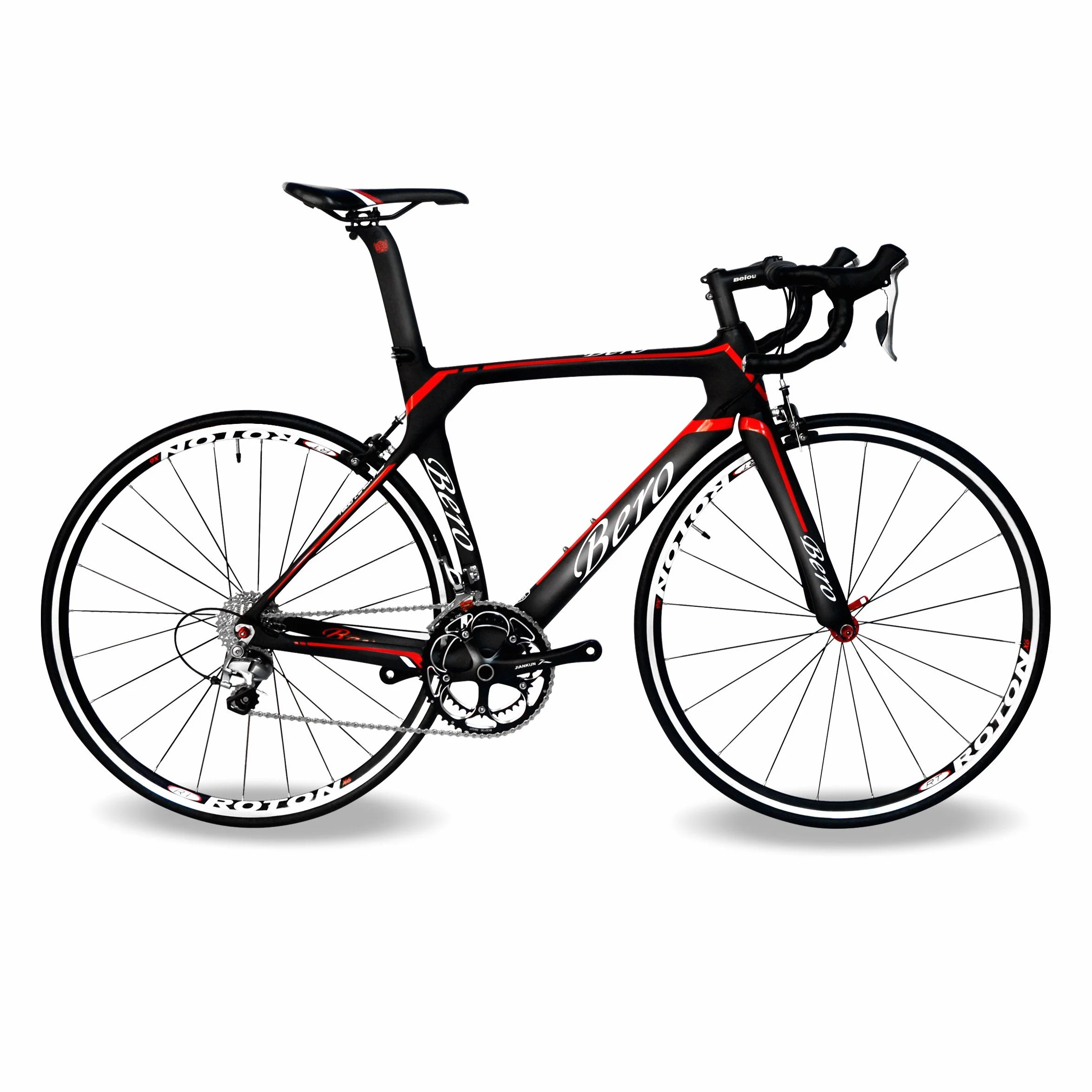 Shimano 105 700C Vélo de Route Carbone T800-M40 11S 5800 Cadre Aero 18,3 LB 500 mm Noir Rouge