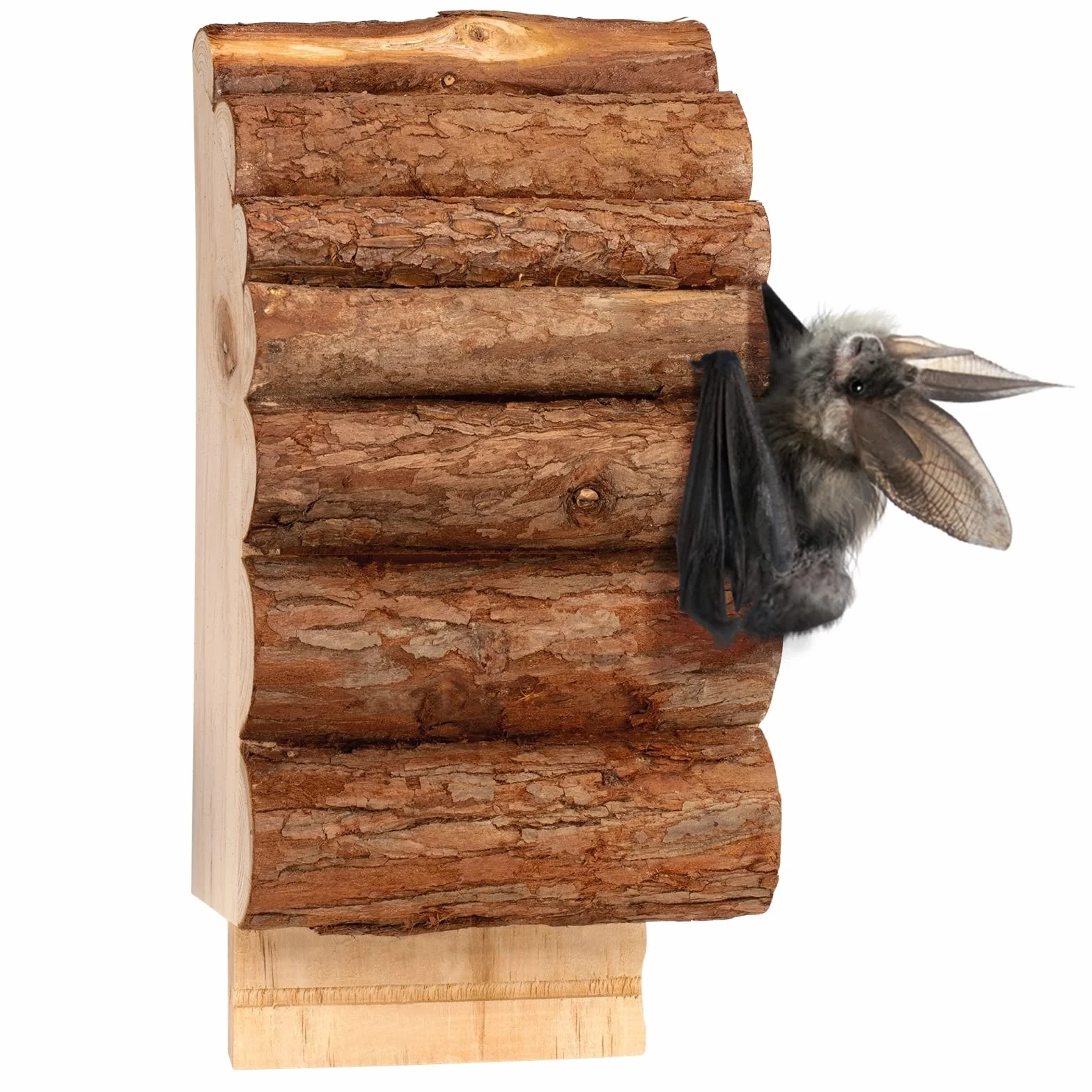GARDIGO® Nichoir pour Chauves-Souris en Bois Non Traité 28 x 13 x 8 cm