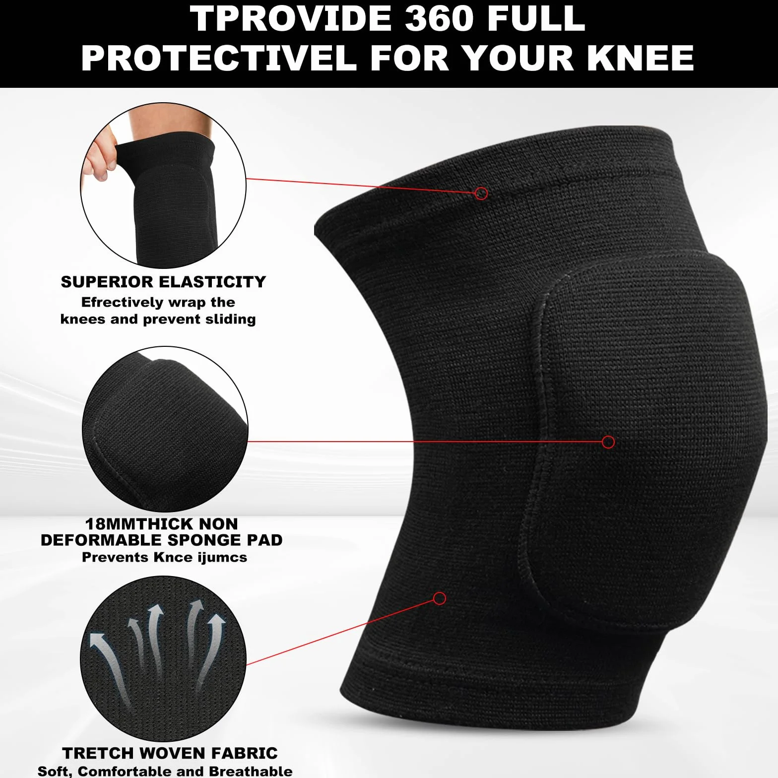 Genouillère Sport pour Enfants et Adultes,Paquet de 2 Genouillères de Danse,Genouillères de protection, épais éponge antidérapant,pour la Danse, Le Football, Le Jogging (S)