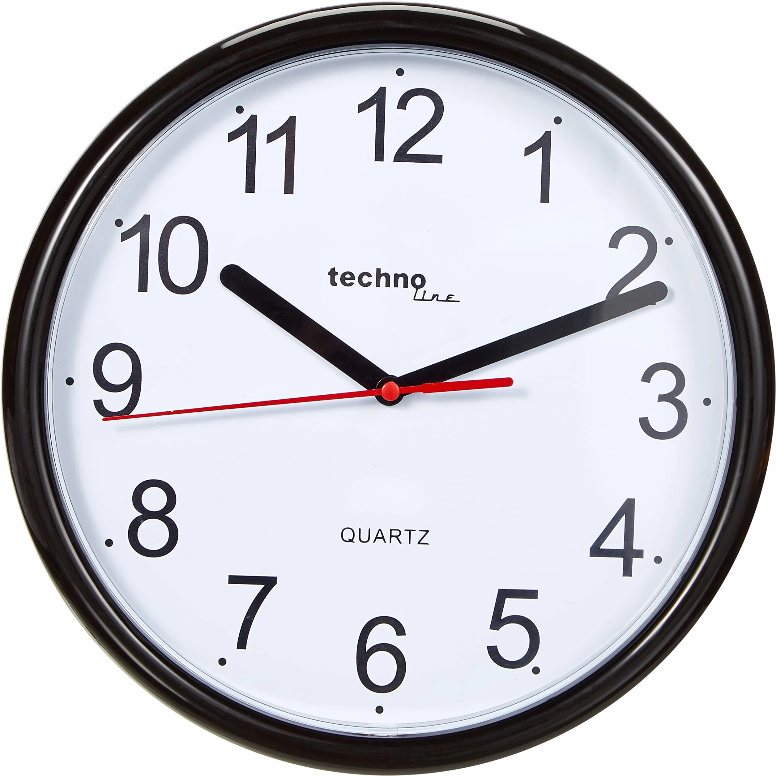 Technoline WT 600 Horloge murale à quartz Noir