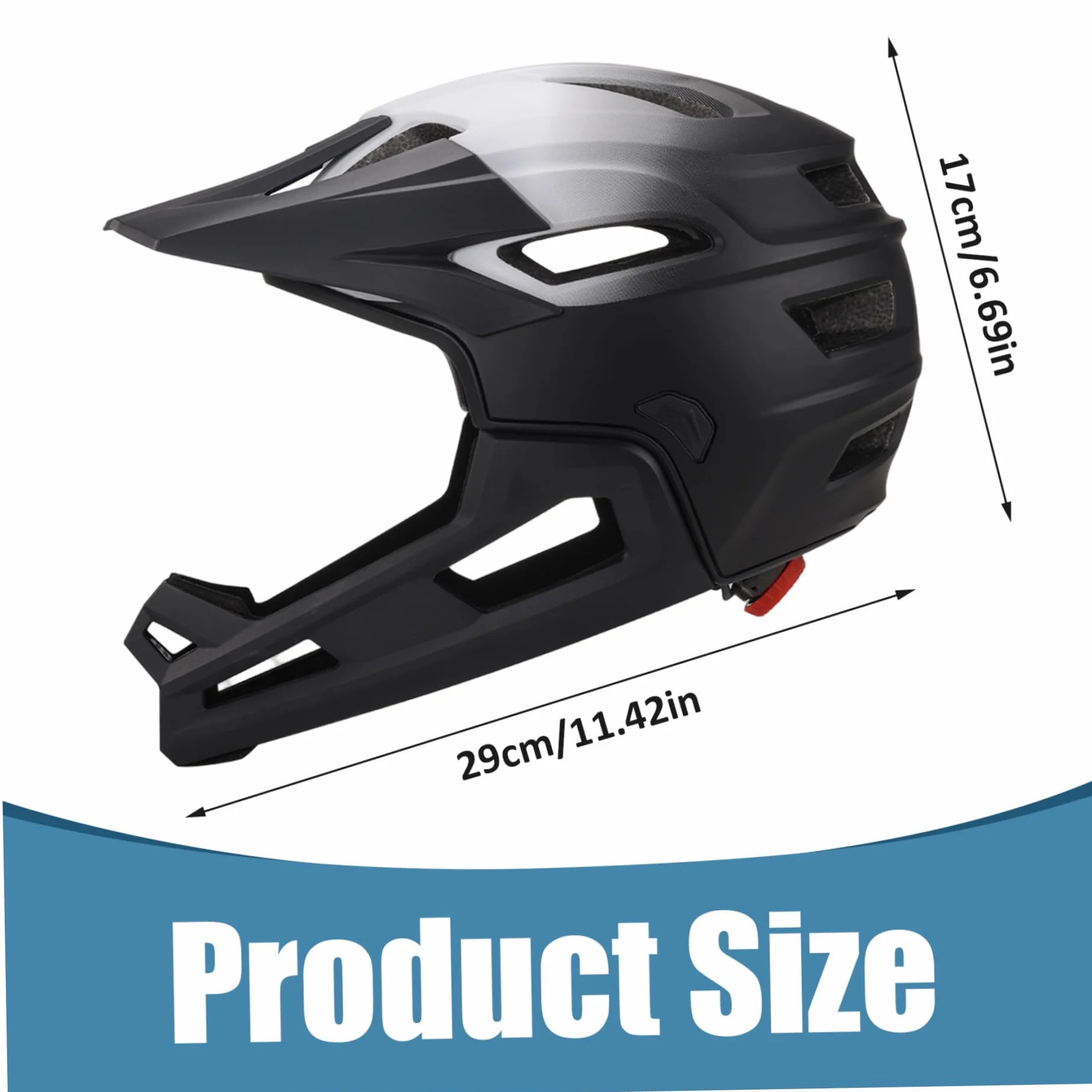 Casque de vélo de Montagne Intégral Amovible Réglable Filet Anti-Insectes Respirant Absorbant Chocs