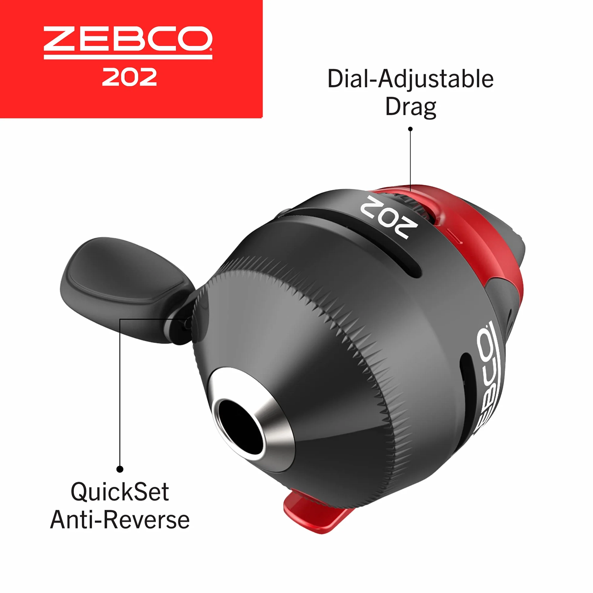Zebco Moulinet Spincast Canne à pêche 2 pièces 1,5 m Taille 30