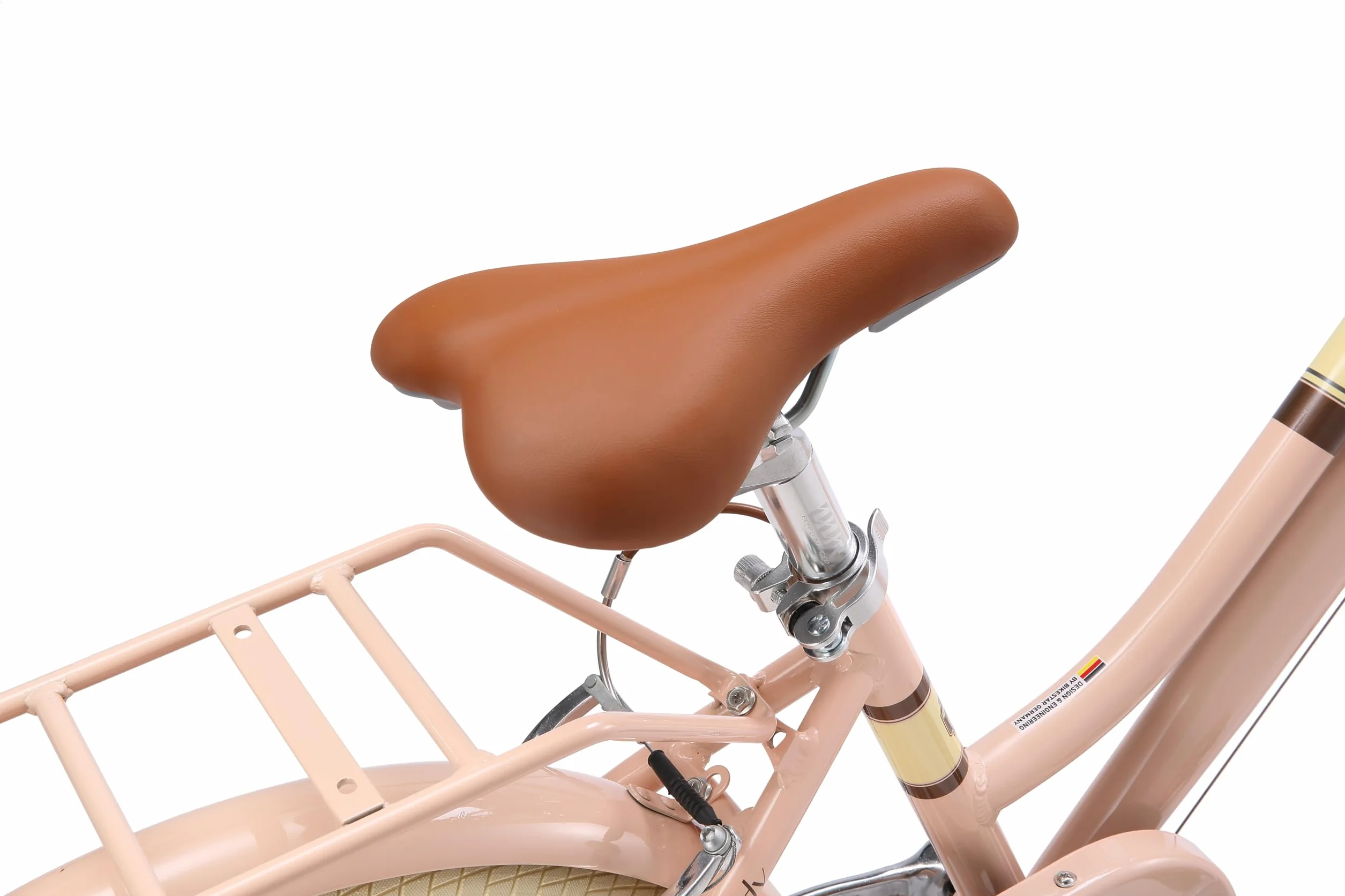 BIKESTAR Vélo pour Enfants en Aluminium 20 Pouces 7 Vitesses Panier Frein en V Vélo rétro de Ville Vélo hollandais