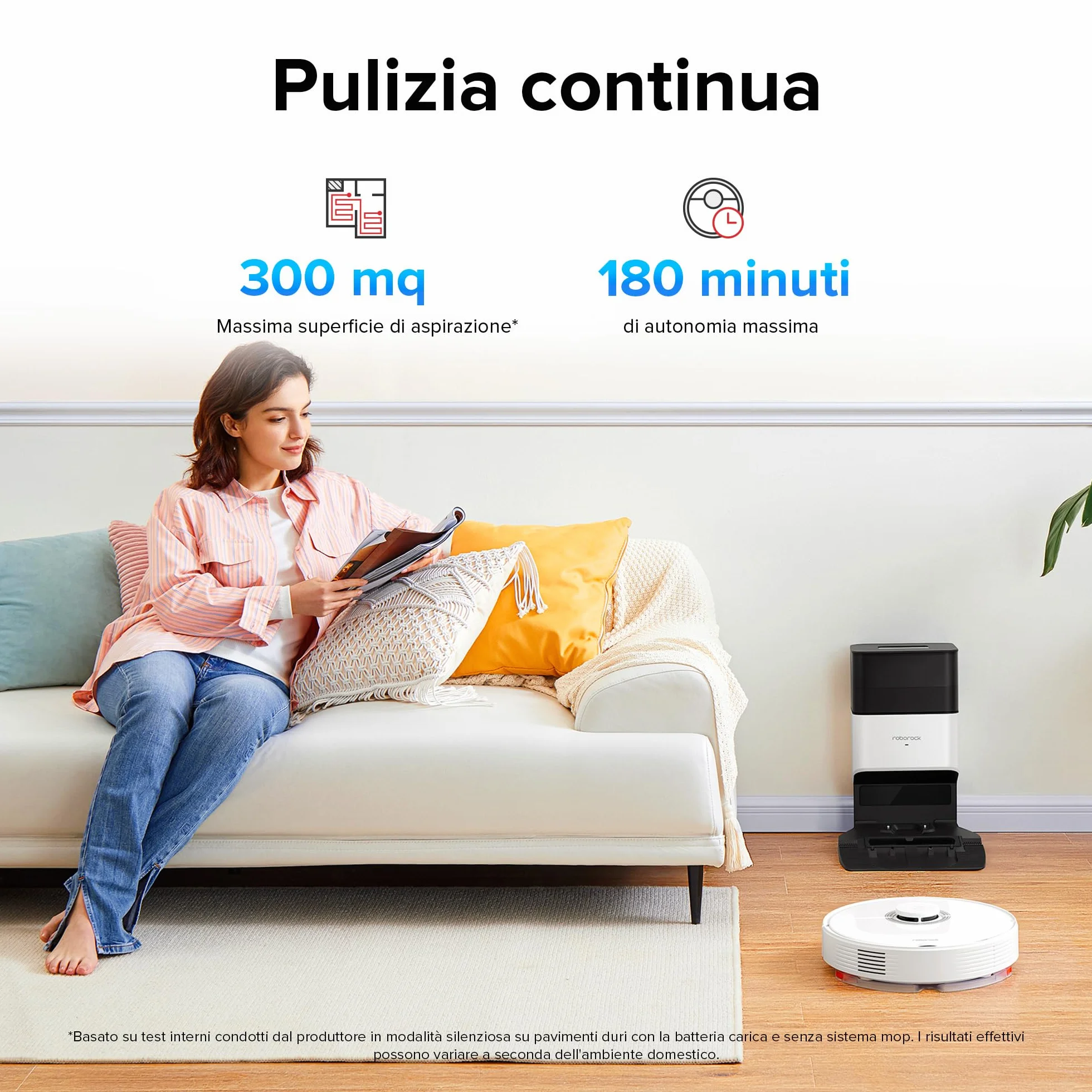 Roborock Q7 Max+ Robot Aspirateur Laveur, 4200Pa, PreciSense LiDAR, 3D Cartographie, Zones Interdites