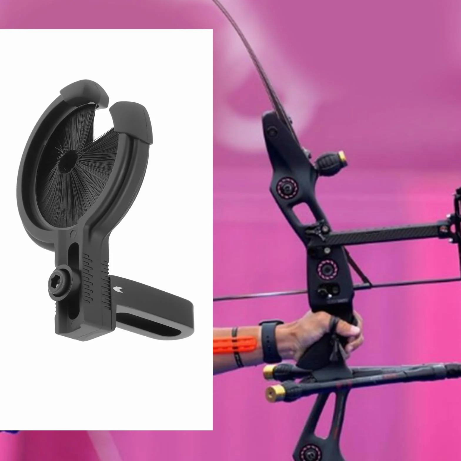 EMSea 1 Repose-flèche de Tir à Arc avec Clé Accessoires Arc de Chasse Repose-flèche en Biscuit Moustache Adapté Aux Arcs à Poulies Et Aux Arcs Recourbés