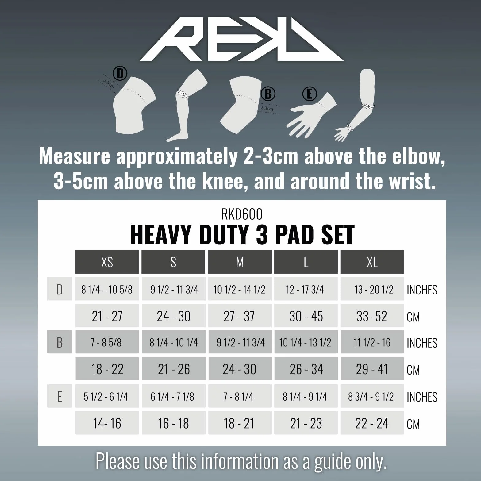 REKD Heavy Duty Triple Pad Set de Protection pour Adulte Unisexe