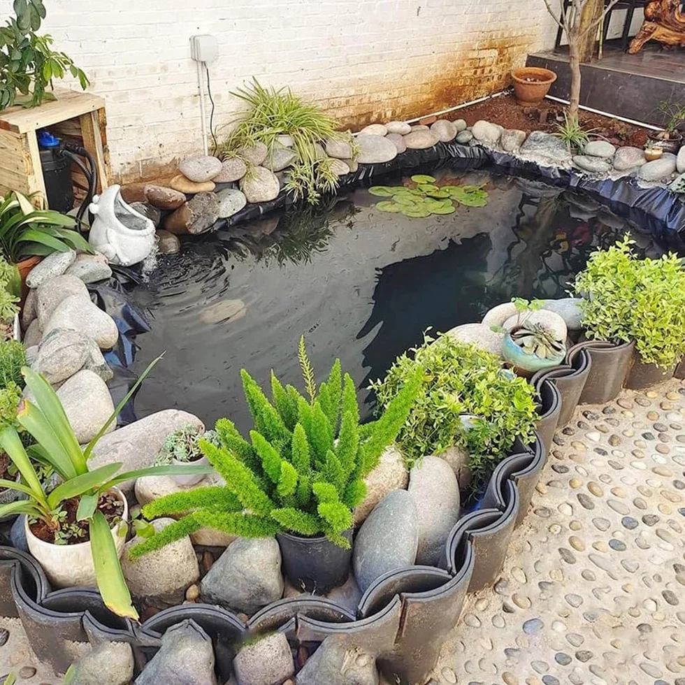 Bâche D'étang Jardin Noir imperméable 1x2m 2x2m 4x5m 6x8m 7x10m 8x9m