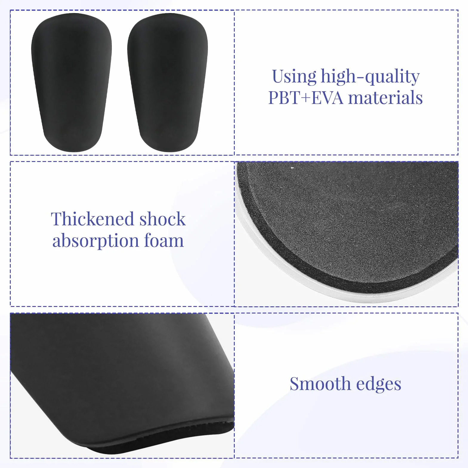 Mini Protege Tibia Foot, 4 pièces Mini Protege Tibia, Petit Protege Ti bia Foot, Protège-Tibias F ootball, Pro tege Tibia F oot, pour Jeux de F ootball (Noir, Blanc), Dimensions : 10 × 6 × 0,5 cm.