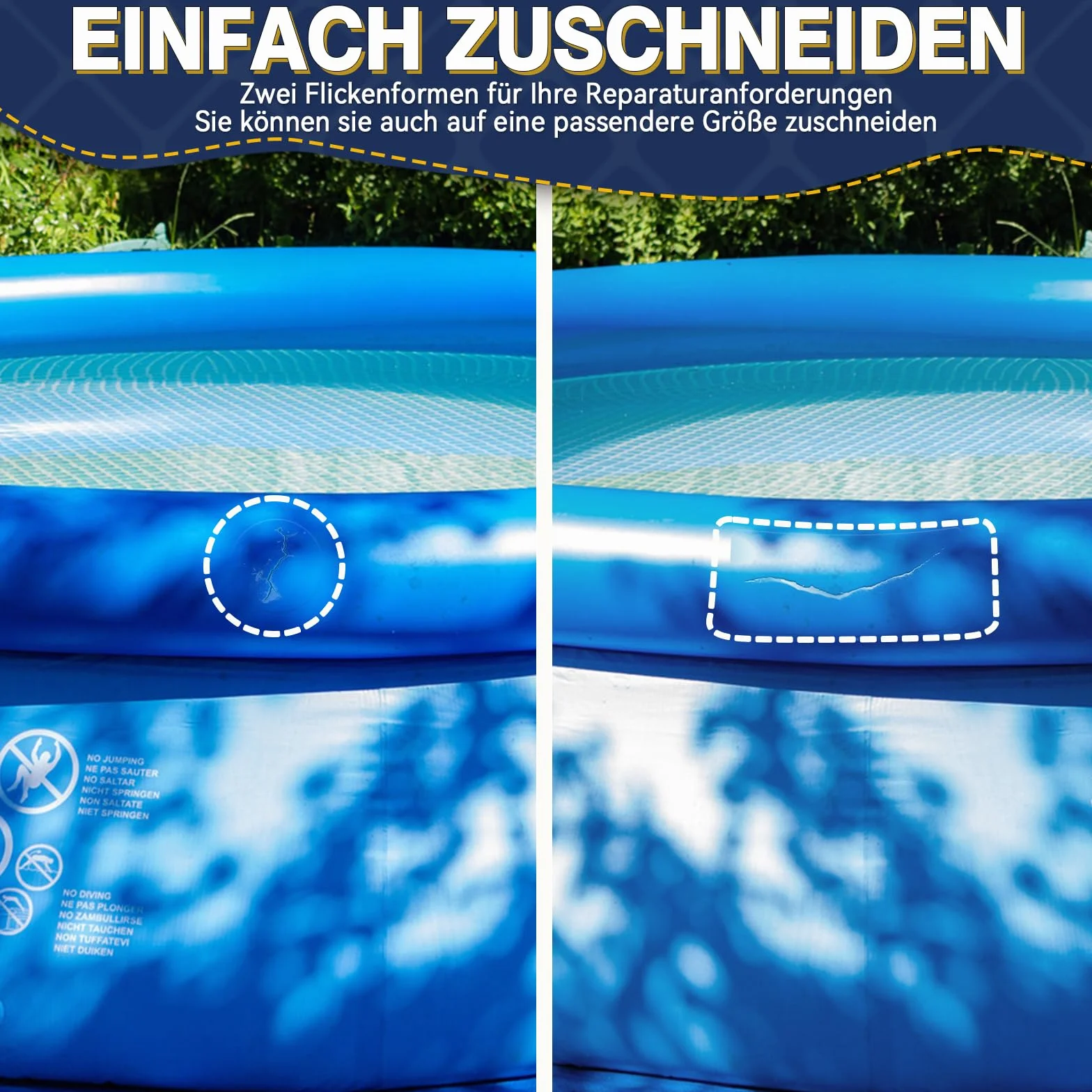 Kit de réparation de piscine étanche - Rustine sous-marine transparente pour matelas gonflable, bateau, PVC, ABS, EVA, caoutchouc