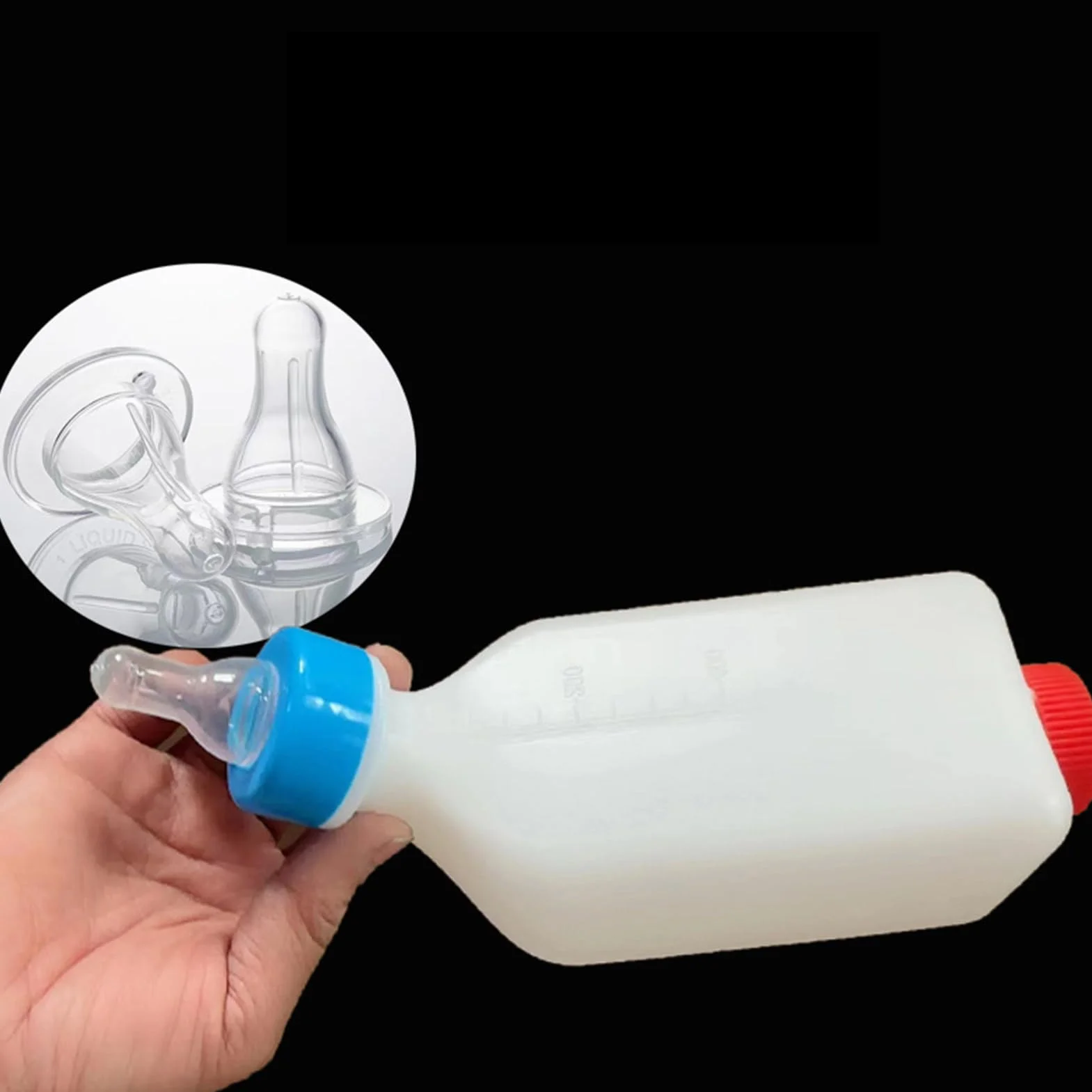 Biberon d'agneau et de chèvre 500/800ml Bouteille de lait avec poignée pour veaux agneaux
