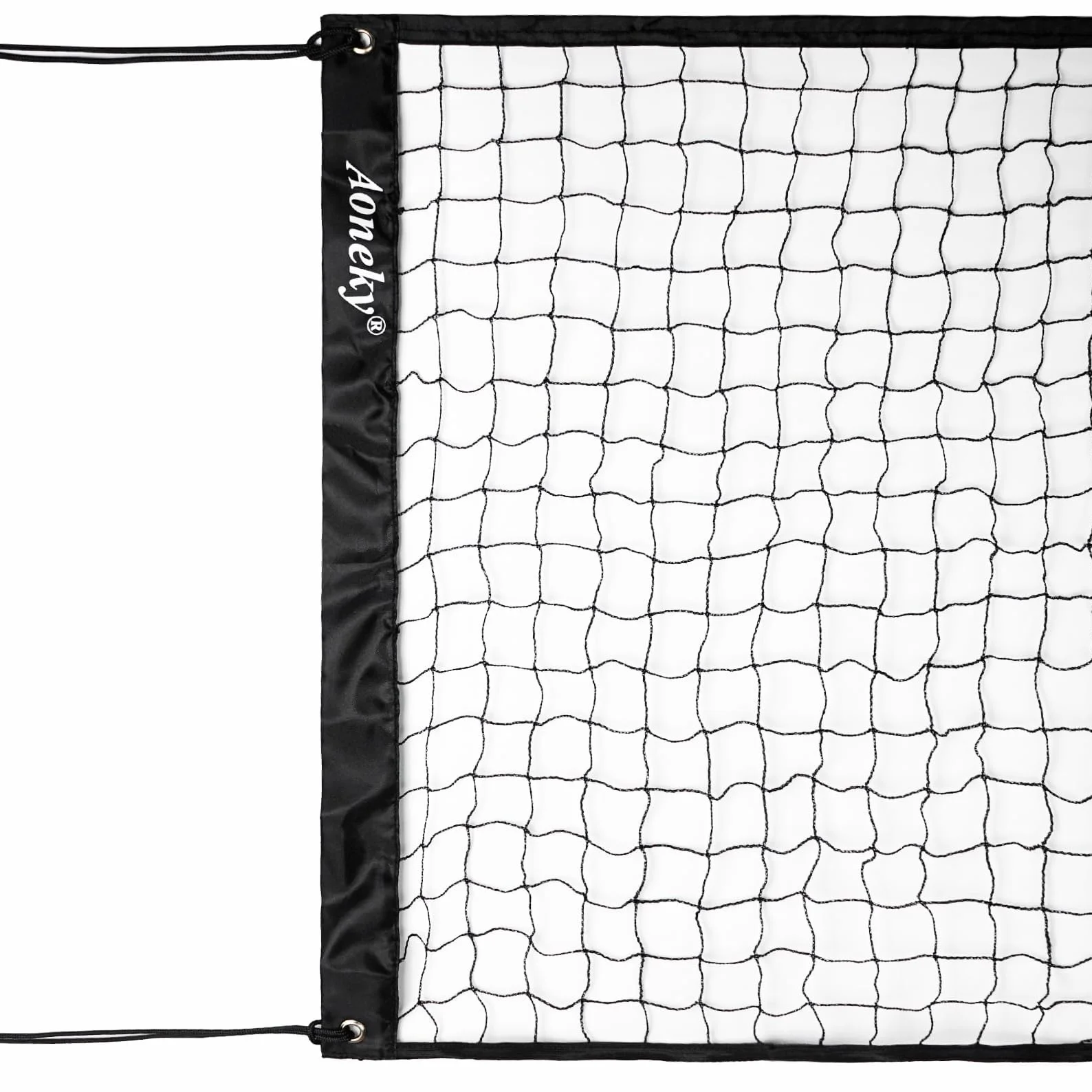 Aoneky Filet de Volley-Ball 4,5M /6,4M /9,6M x 0,9M, Nylon, avec Cordes pour Montage - Filet de Badminton Pickleball Tennis Piscine Plage Jardin Intérieur Extérieur