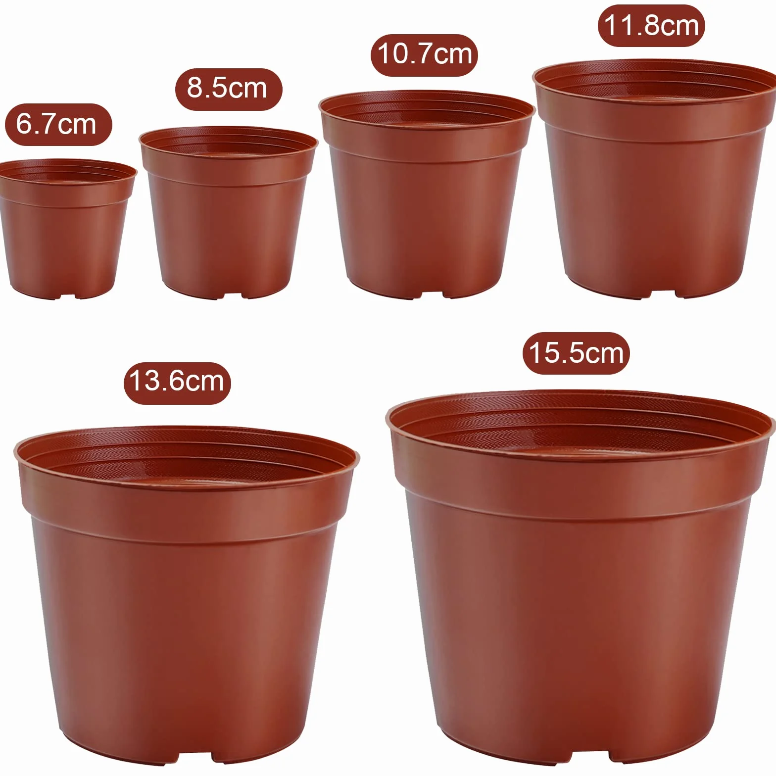 Pots pour Semis 6cm 40 Pièces Réutilisables en Plastique pour Pépinière