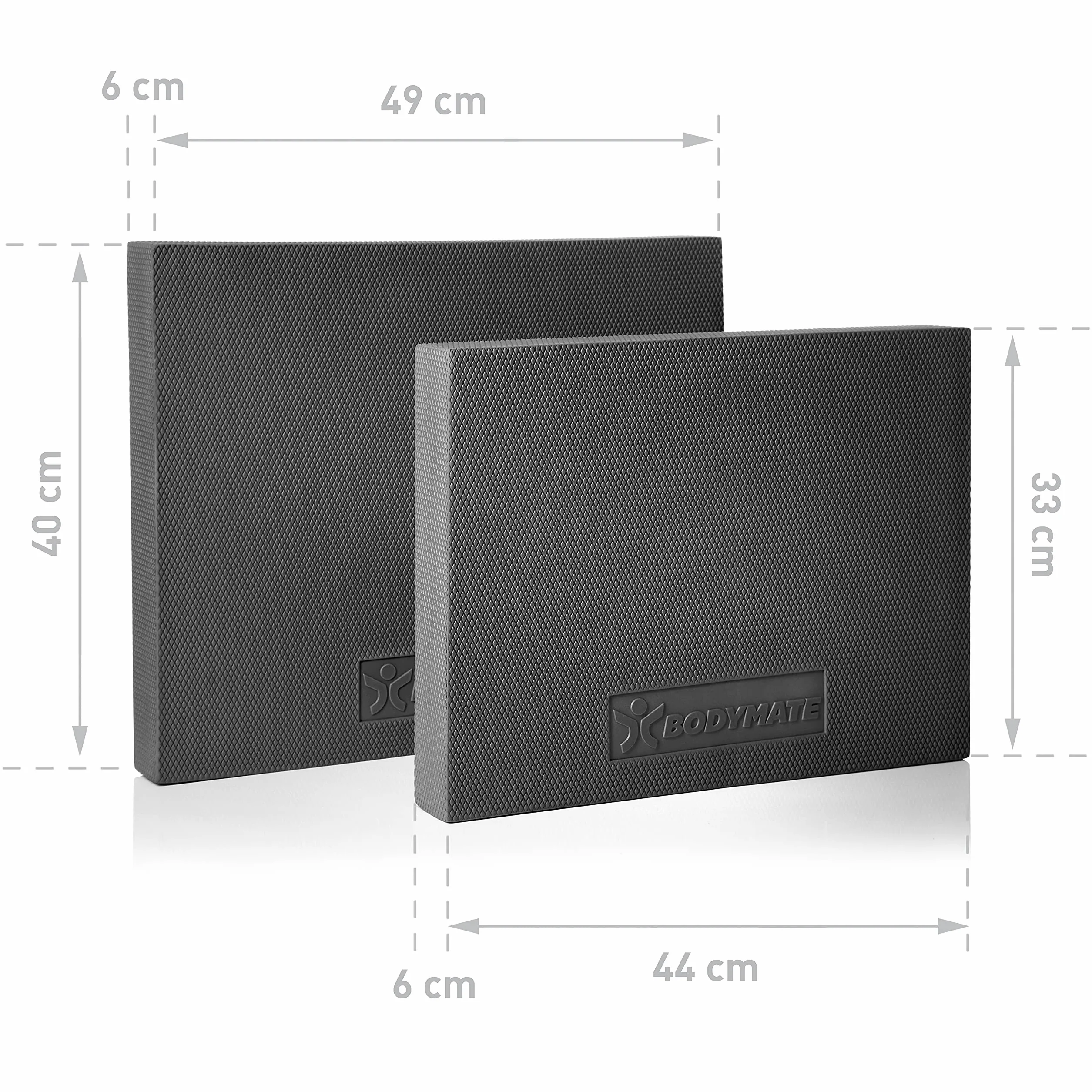 BODYMATE Tapis d'équilibre/Coussin d'équilibre/Balance Pad - Mobilité, équilibre, rééducation + Fitness, Yoga & Pilates - Différentes Tailles et Couleurs