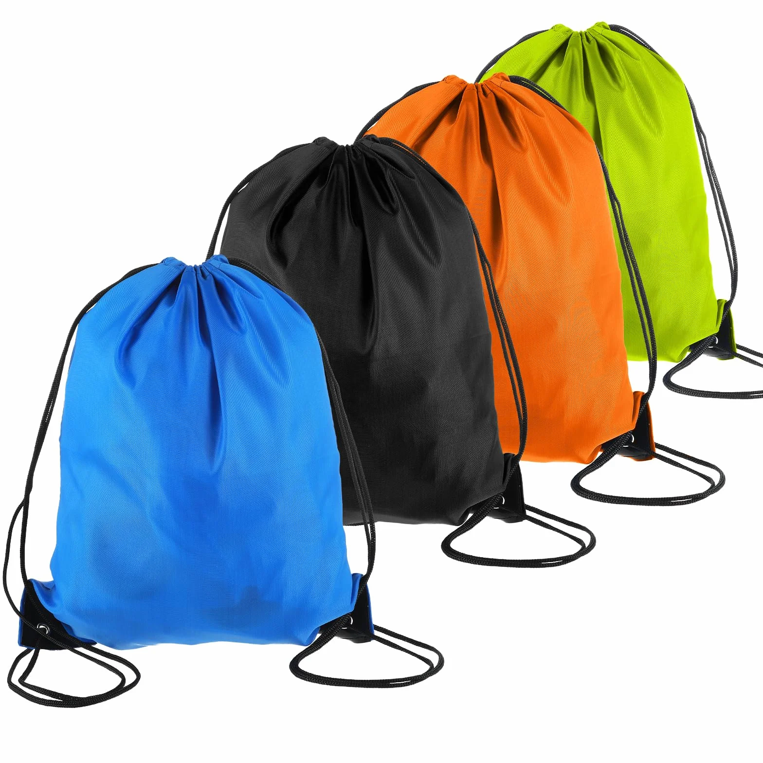 Gjinxi Sac à dos avec cordon de serrage 4 pièces, sac à dos léger à cordon pour homme et femme, sacs à cordon pour le sport, la gym, la natation, la plage, le football