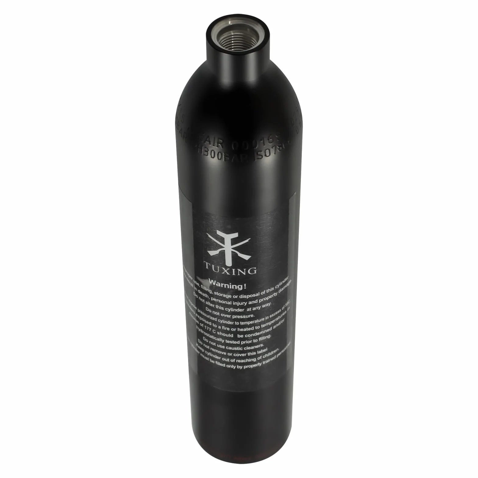 TUXING Réservoir de paintball PCP 4500 PSI, 0,5 L, certifié CE, bouteille en aluminium avec régulateur de paintball, valve régulatrice, manomètre, pression de sortie : 2200 psi-M18 x 1,5