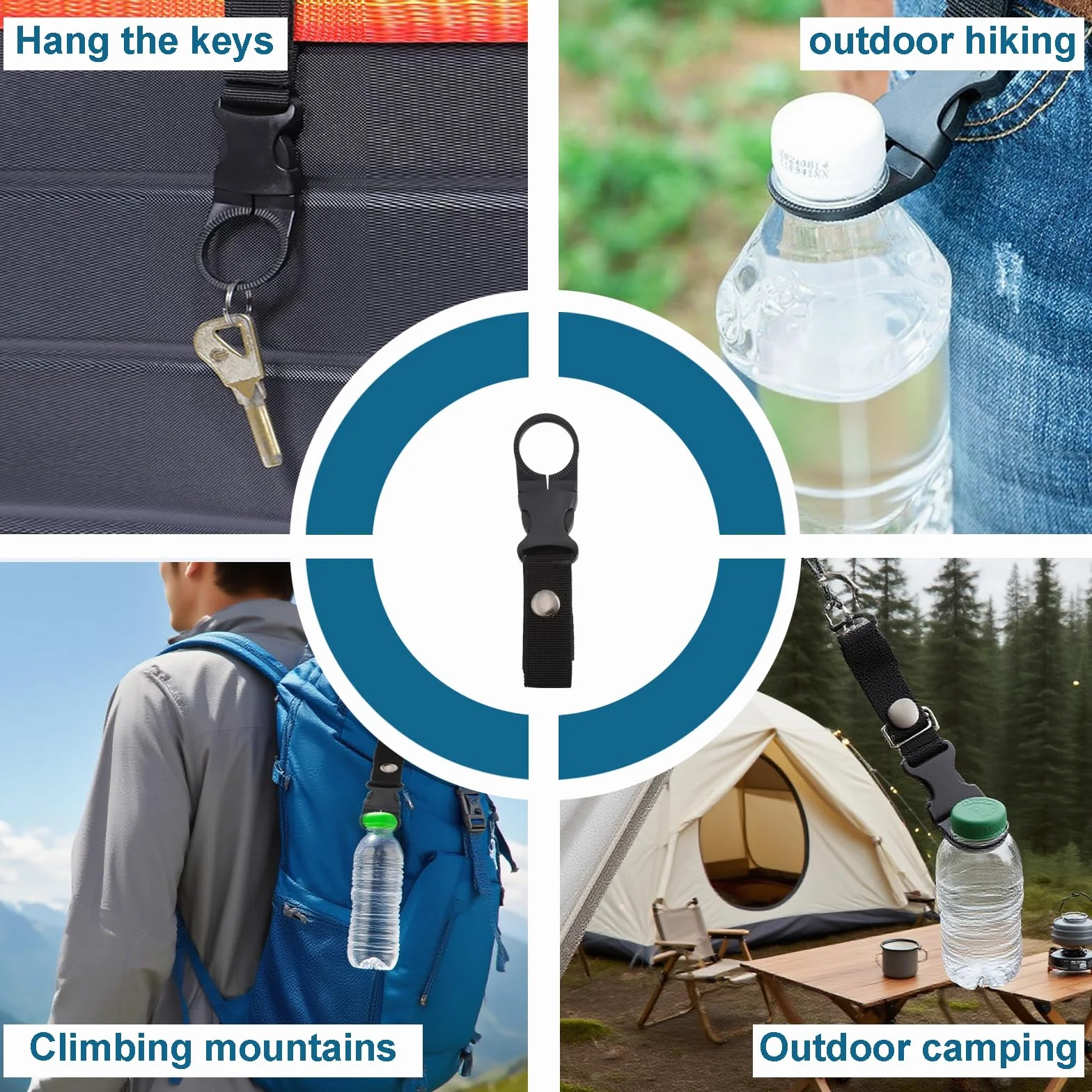 8 Pièces Porte Gobelet Festival avec Boucle de Ceinture, Porte Gourde pour Le Camping, la Randonnée, la Pêche et Autres Activités de Plein Air
