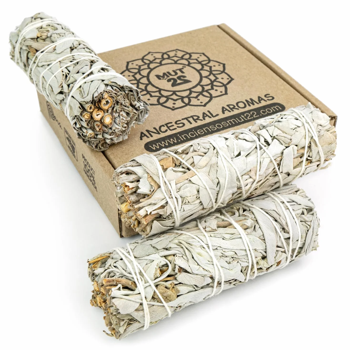 Sauge Blanche à Brûler 100% Naturelle - Salvia Apiana Sacrée - Purification Énergétique, Nettoyage Spirituel, Méditation