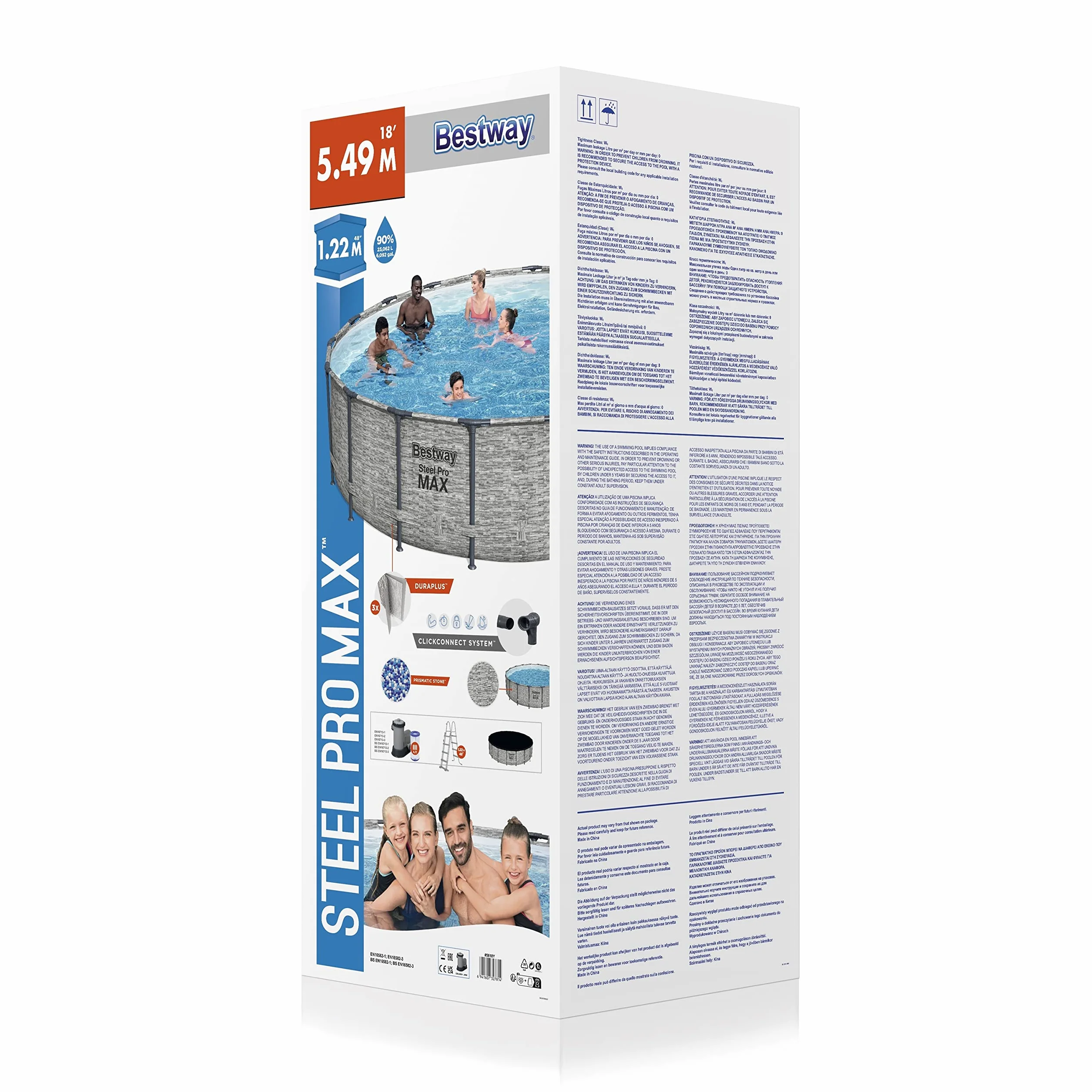 Bestway 18' x 48" Pool Set 5.49m x 1.22m