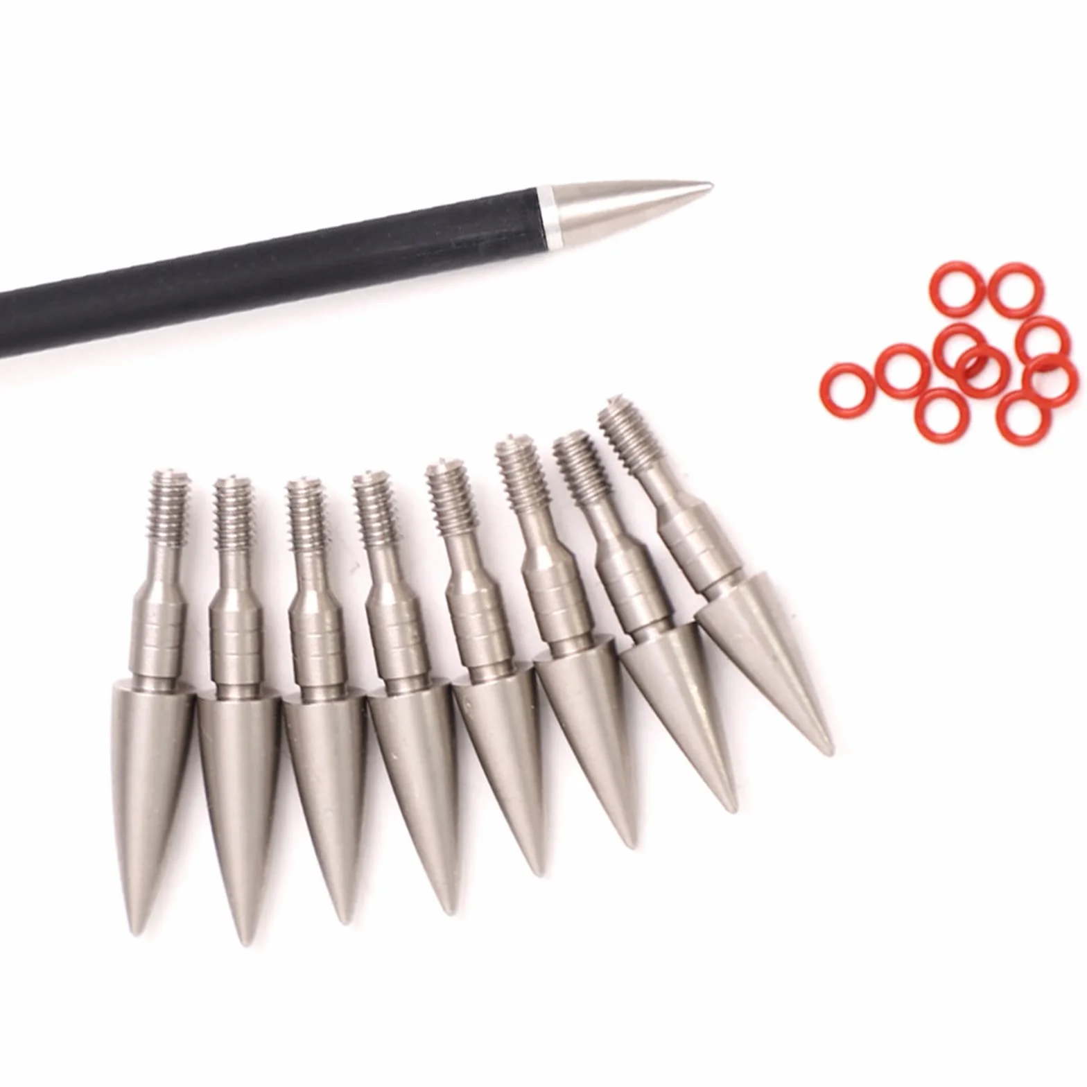 6pcs Pointe de flèche de tir à l'arc Points de Champ Cible 70-125 Grain Pointes de flèche Vissées à Tête de flèche d'entraînement Cible