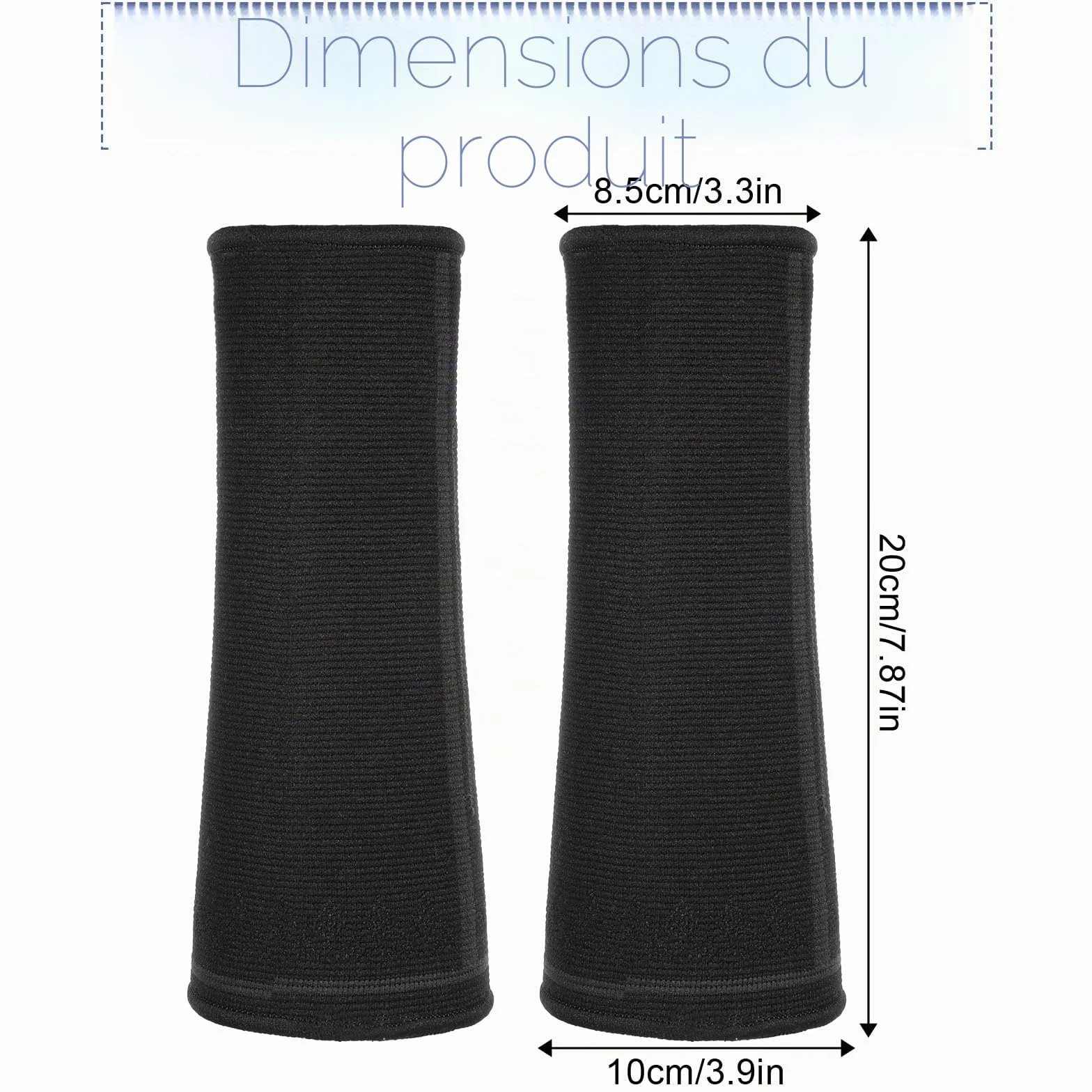 InnoHHustle - Bandage pour l'avant-bras, Manches de compression pour volleyball - Manches noires - Protège-bras pour volleyball - Protection antidérapante pour le sport - Bandage de bras pour le vélo