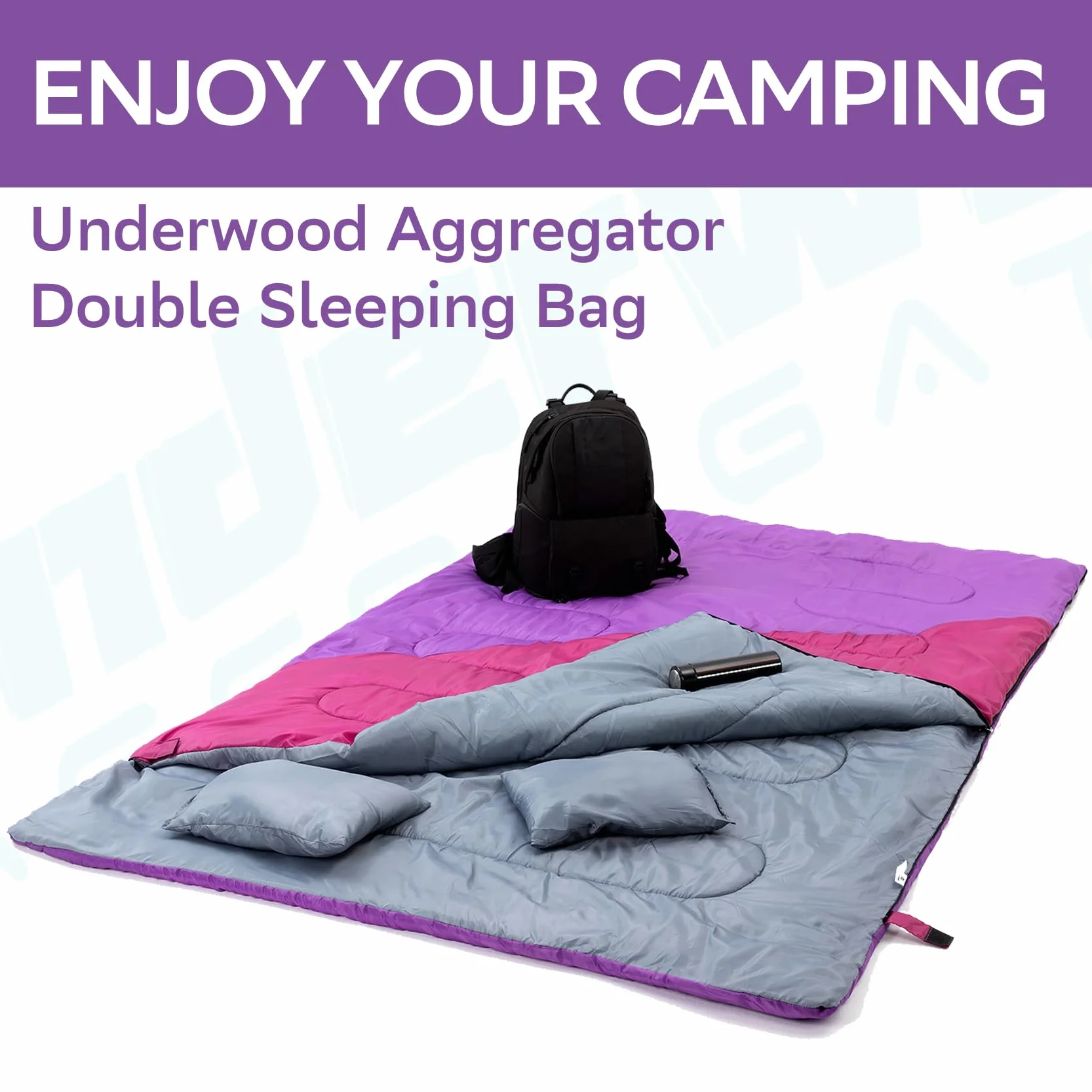 Sac de Couchage pour 2 Personnes - Sac à Couchage Double Adulte pour Camping, Sac de Couchage Compact pour 2 Places, Sac de Couchage Léger pour Enfants par Un