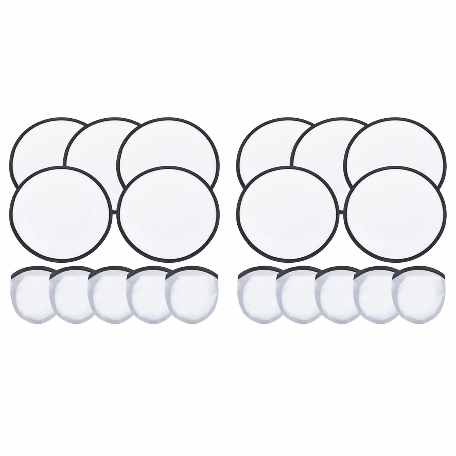 Harilla 10 Pièces Éventails Pliants Volants Design Compact Nylon Polyester pour Pique-Nique Plage Camping Soirée Été