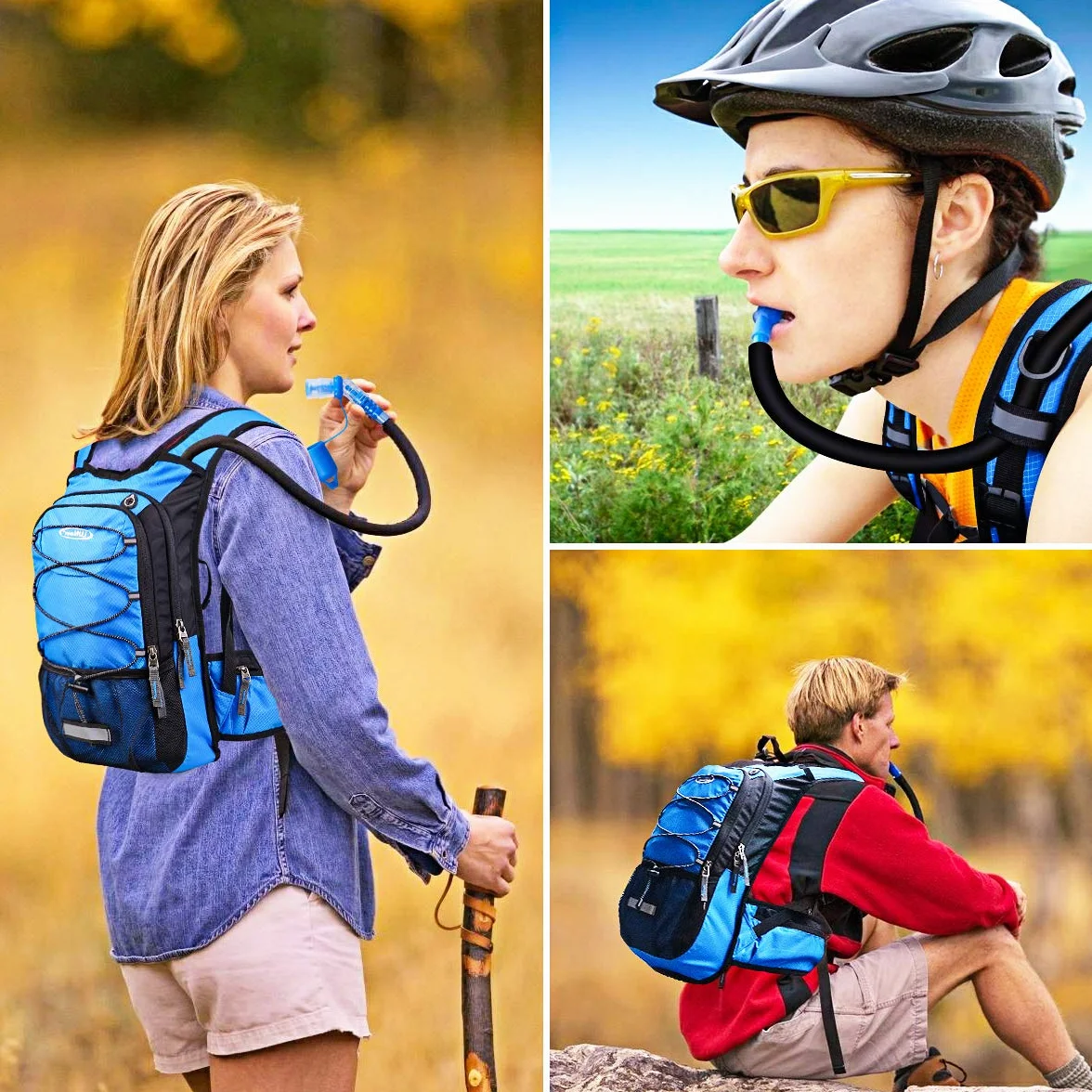 15L Sac à Dos d'hydratation avec vessie d'eau de 3L, Sac Trail Running pour Femme Homme, pour Randonnée Cyclisme Marathon VTT, Ajustables à Taille Sac à Dos d'eau avec système d'hydratation