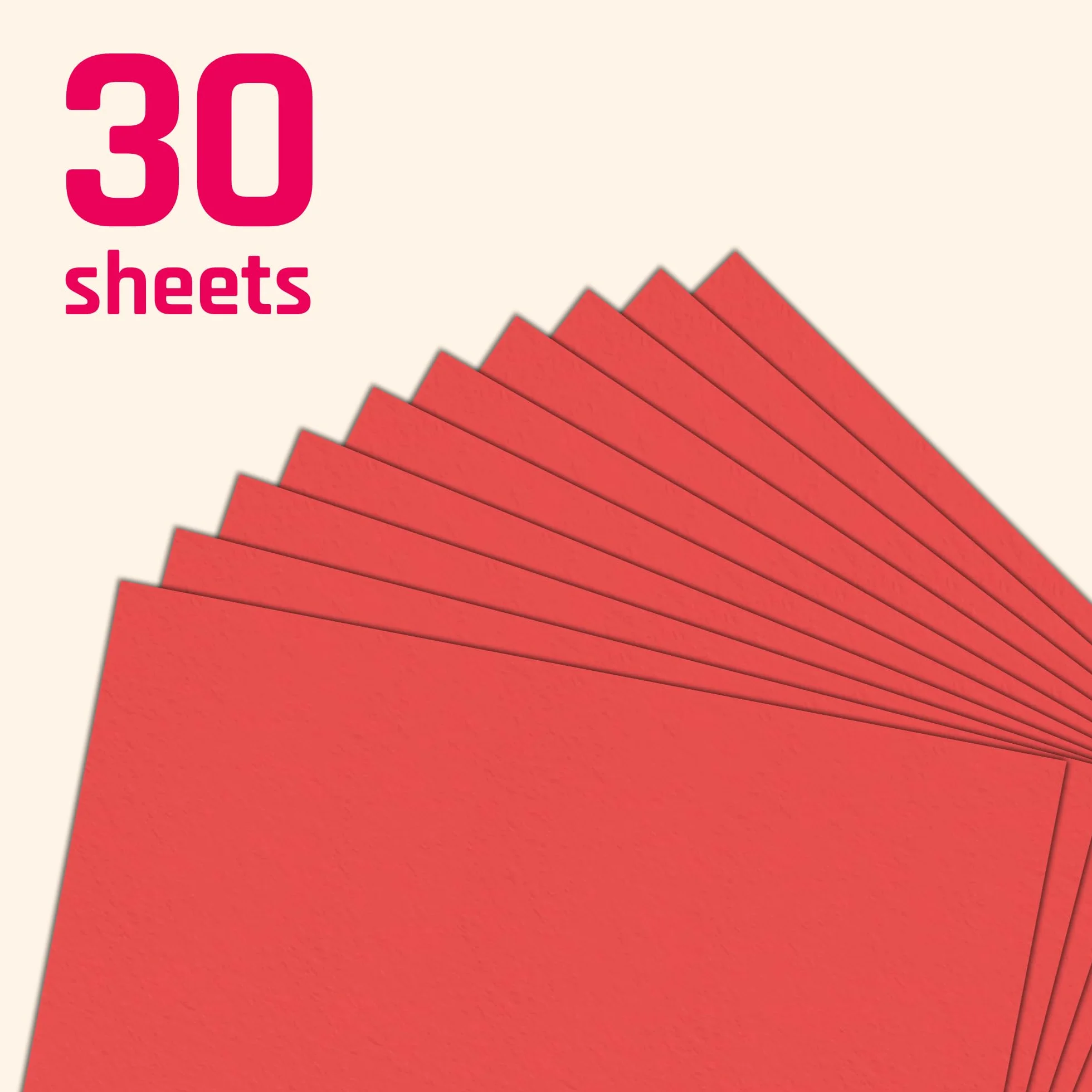 Feuille A4 Cartonnée Rouge 230g/m² - 30 Pièces Papier Cartonné