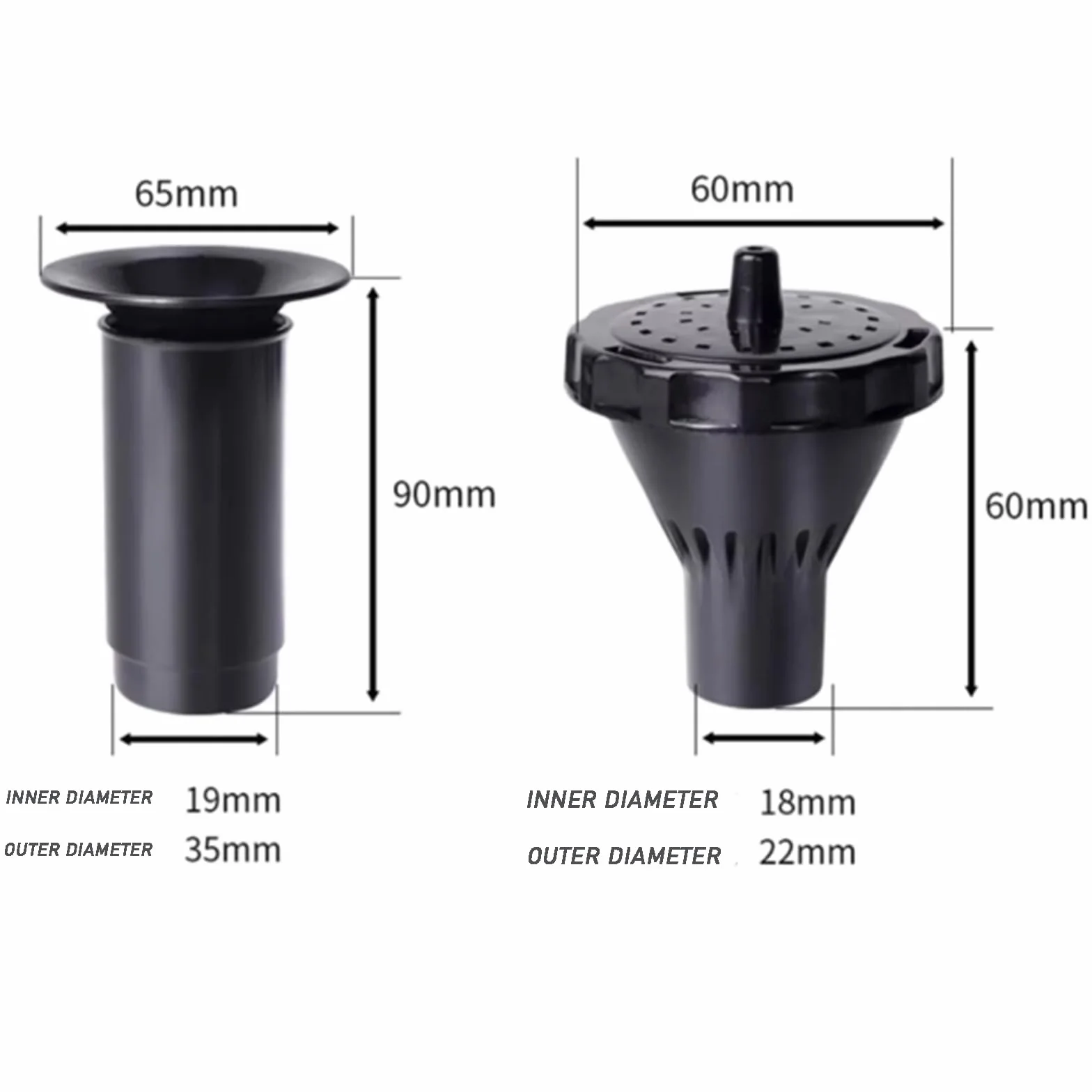 Kit de Buse de Fontaine 9 Pièces, 3 Options, Noir, Plastique, 25 x 15 x 6,5 cm