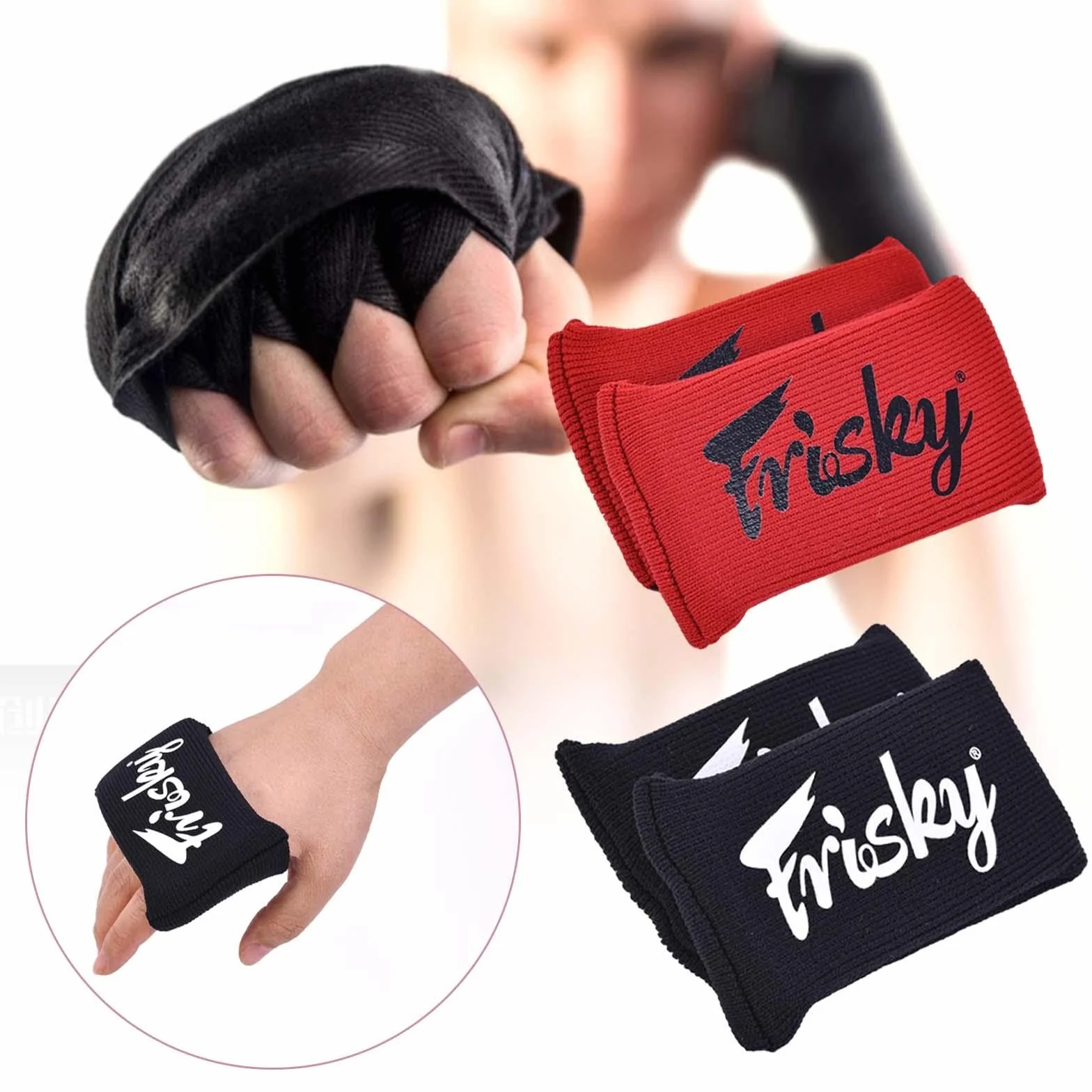 F Fityle Protège-Mains en Gel de Boxe, protège-jointures, Coussinets de Protection, enveloppes en Gel, rembourrés pour Les Sports de karaté Sanda