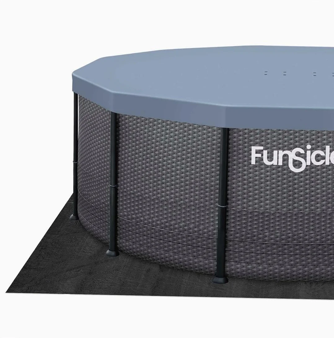 FUNSICLE Piscine Tubulaire Ronde Noire Ø3,66m x h1,22m