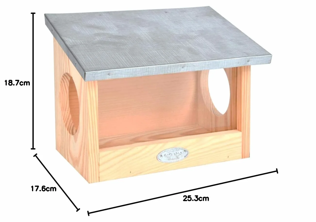 Esschert Design Mangeoire écureuils Bois 17,6 x 25,3 x 18,7 cm