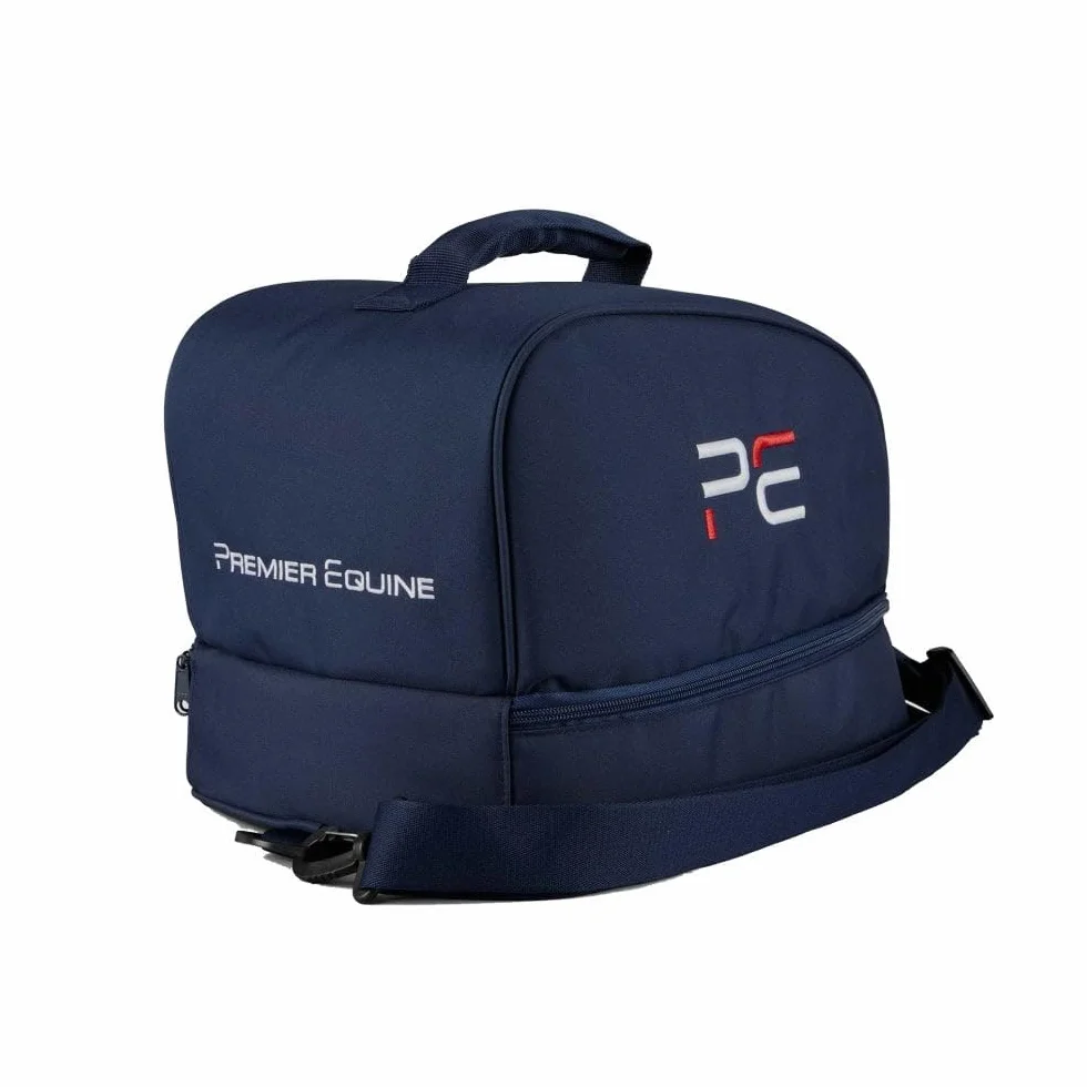 PremierEquine Sac pour casque d'équipe - Bleu marine