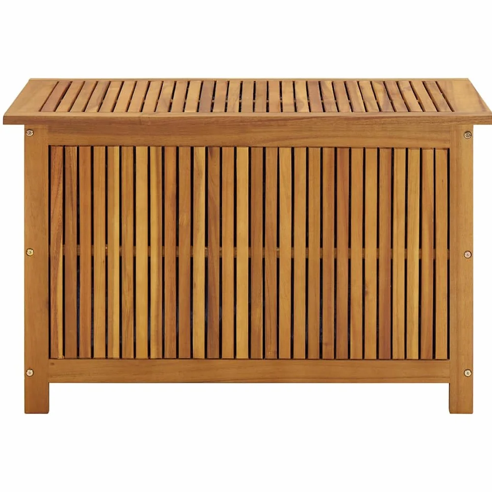 vidaXL Boîte de Rangement de Jardin Banc de Stockage en Bois d'Acacia Solide 90x50x58 cm