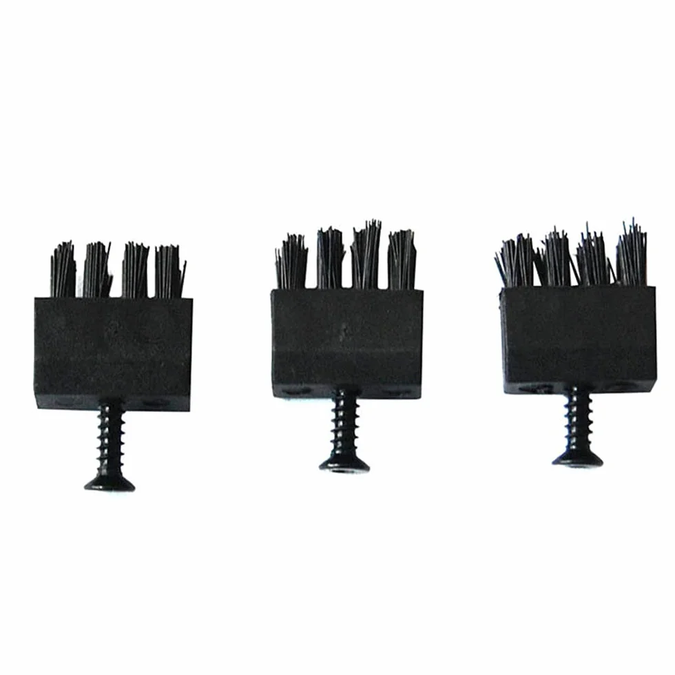 Lot de 3 brosses de rechange en plastique - Repose-flèche Brosses, Tir à l'arc Brosse en Plastique Accessoires pour Le Remplacement Bow noir pour repose-flèche avec 3 vis