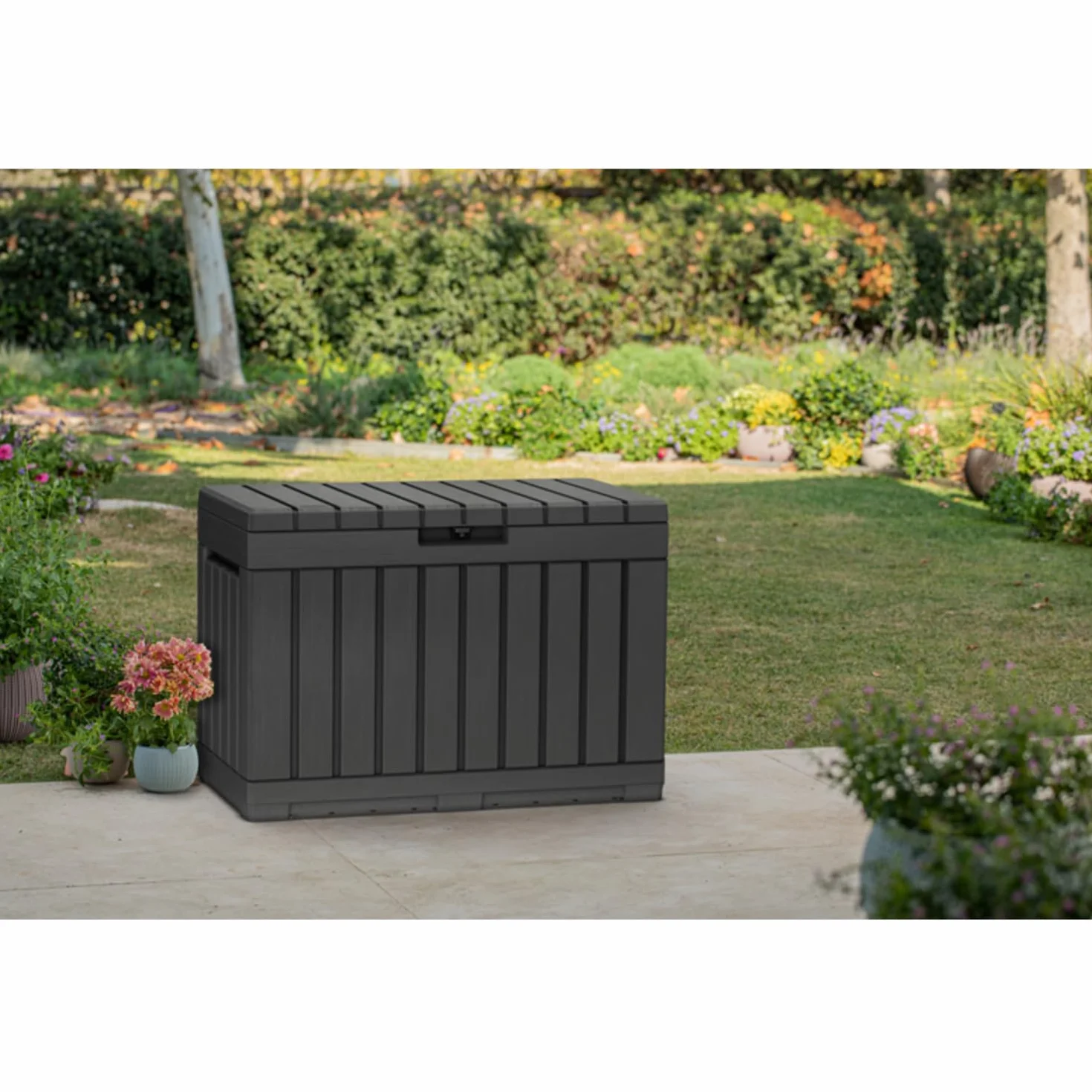 Keter Kentwood Boîte de rangement 190 l Résistante aux UV Graphite 82,3 x 45,7 x 57,7 cm